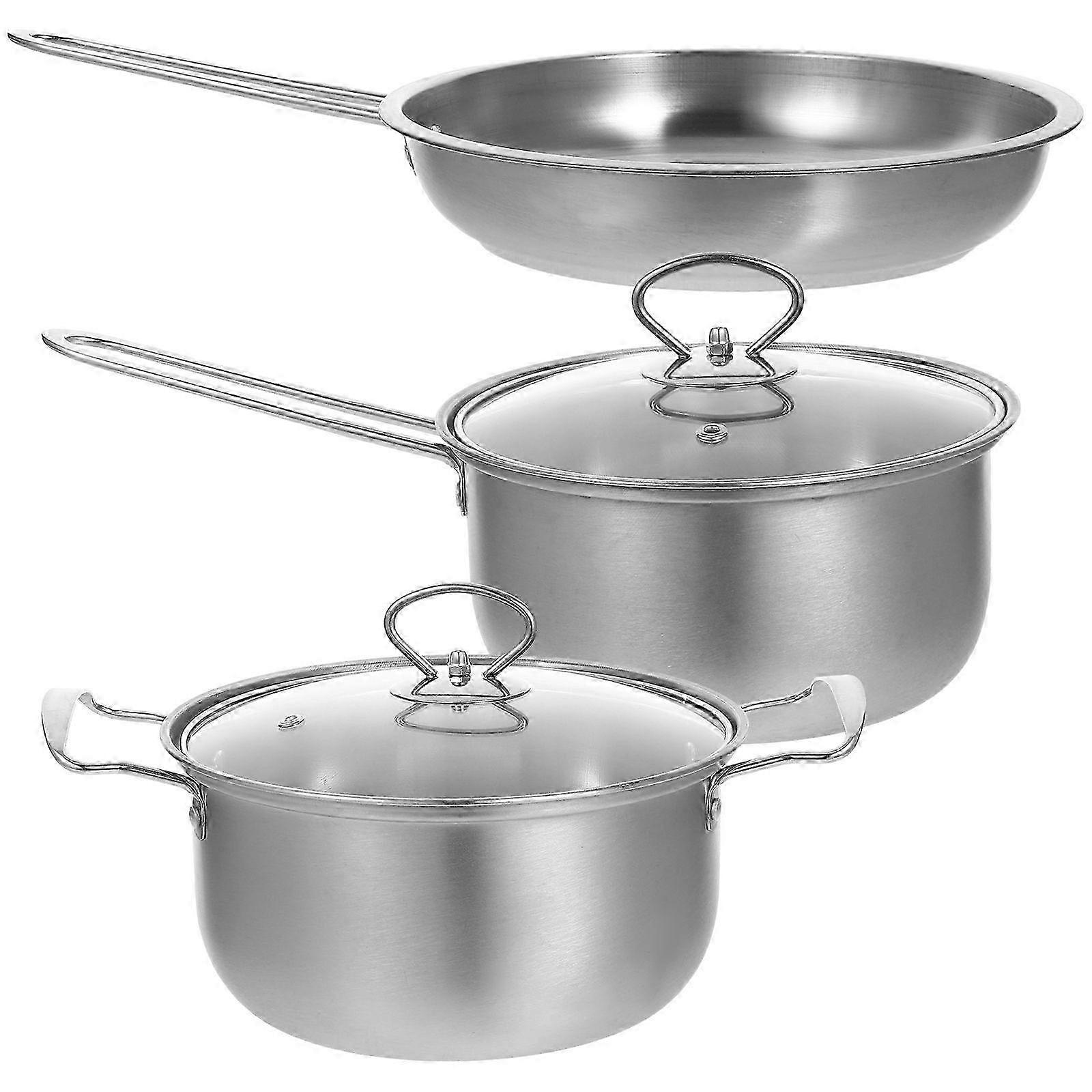 Steel Cookware Set Stainless for Kitchen Use