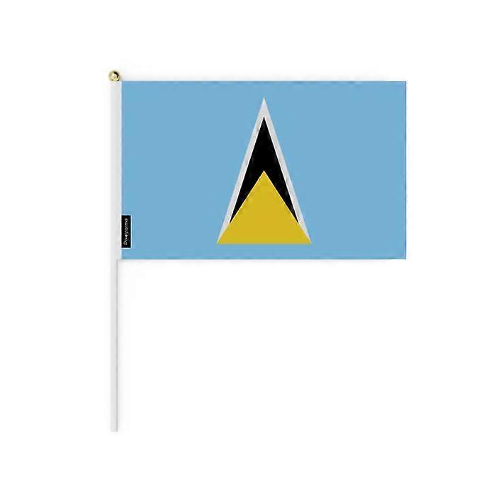 Mini Flag of Saint Lucia – 14 x 21 cm – To Hold in Hand – Polyester – 1 piece