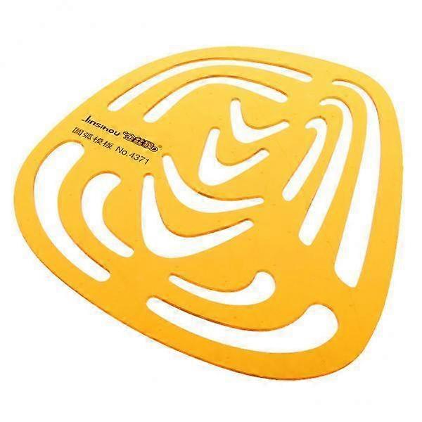 2xPlastic Drawing Tools Multipurpose Mathematics Template Ruler 180x160mm