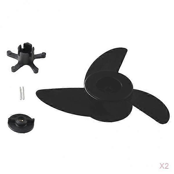 2 Packs Durable 3-Blade Kayak Propeller Canoe Trolling Prop Solid Outboard