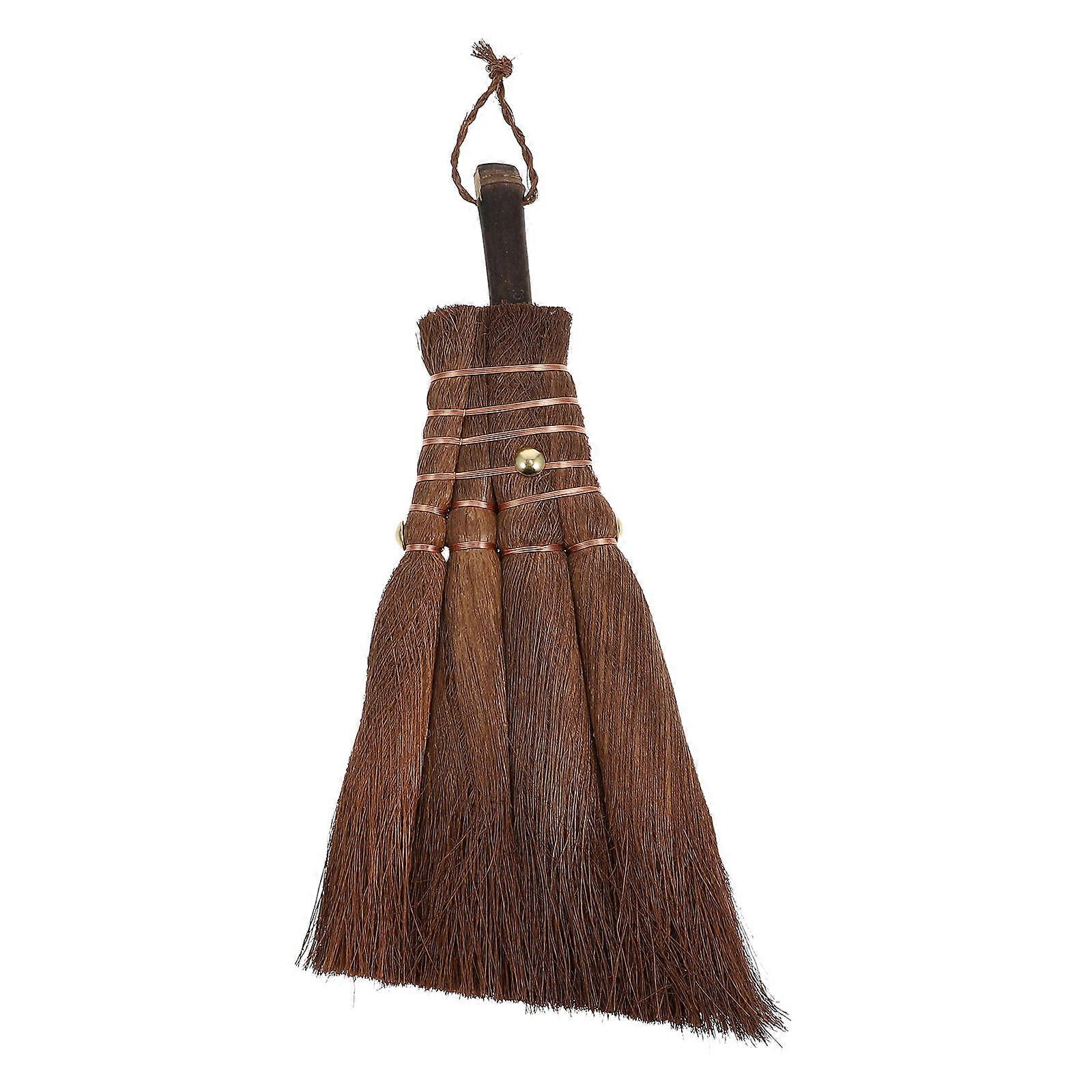 1Pc Small Broom for Home Use Practical Natural Palm Cleaning Tool Light Brown