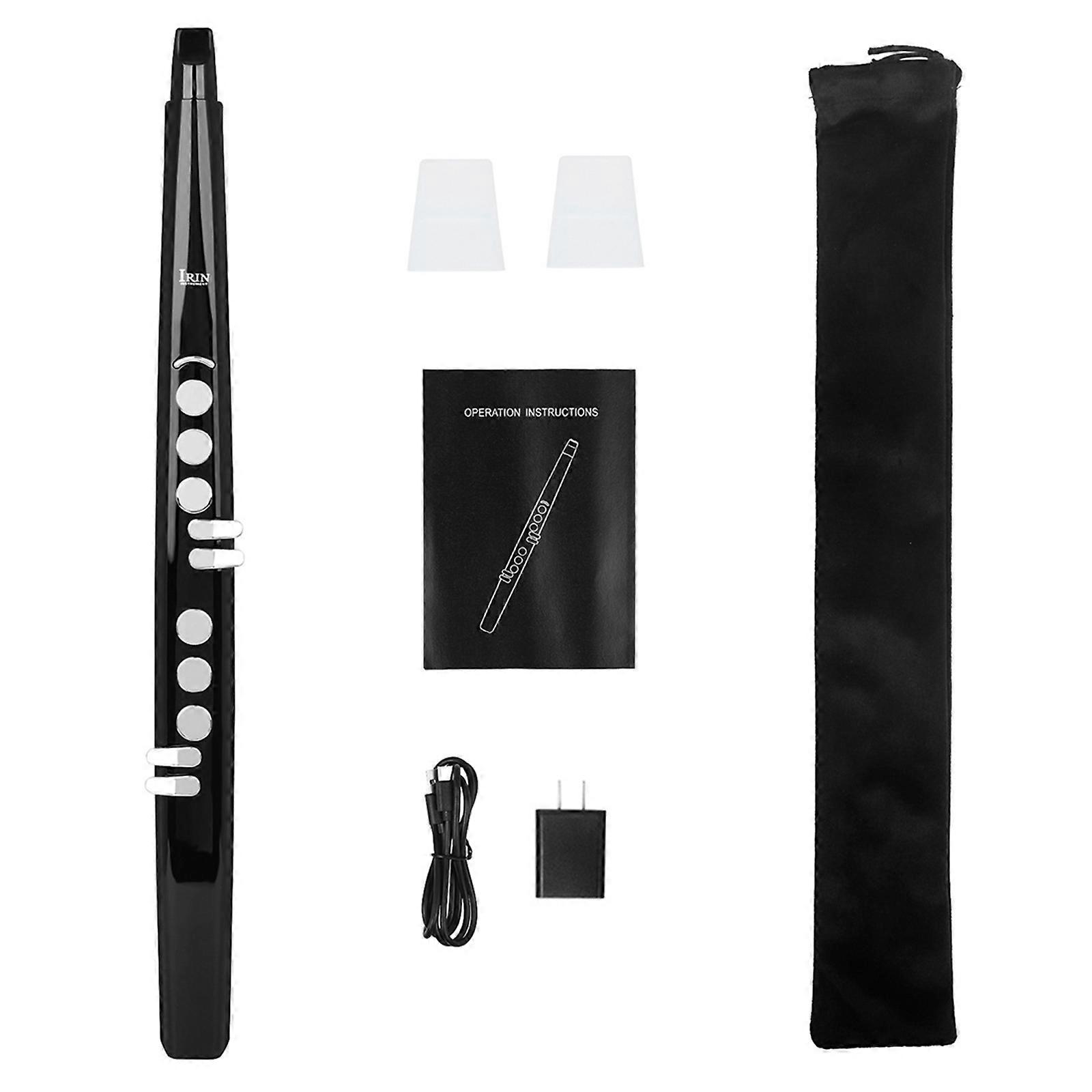 Built-in 13 Musical Instrument Tones Mini Electronic Wind Instrument Set with Rechargeable Battery and Removable Nozzle Multicolor