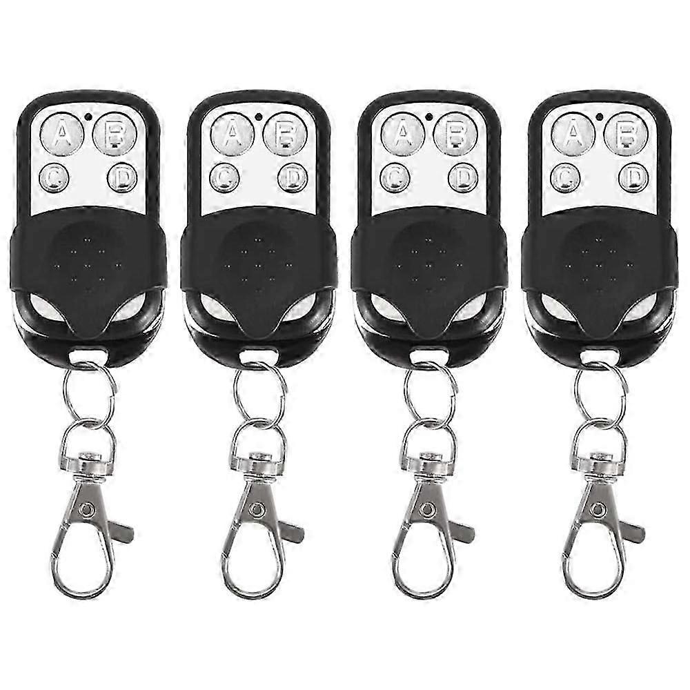 Remote Control Key Fob,4Pcs Garage Door Remote Control 433Mhz for Car Garage Door Gate Cloning Remo