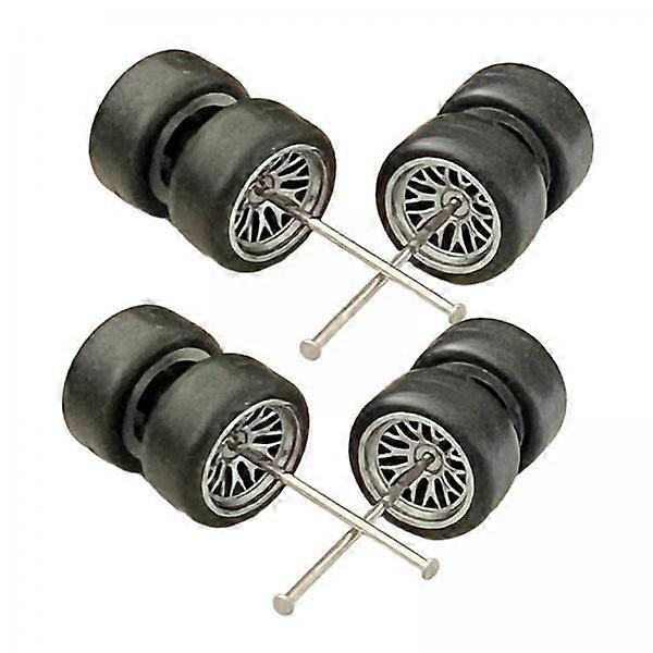 2x Räder im Maßstab 1:64, Modellsimulation, Autoräder, Reifen mit Rollenwelle,
