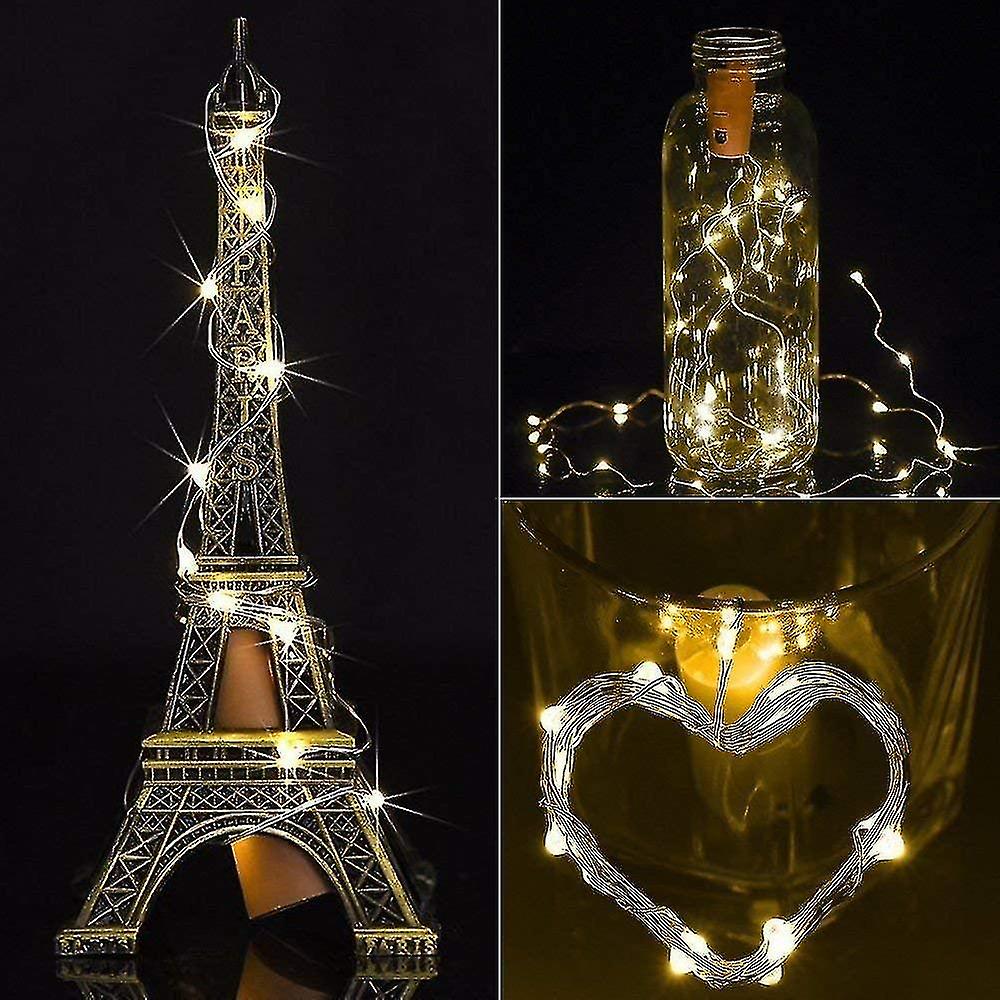 10pcs Copper Wire String Light With Bottle Stopper