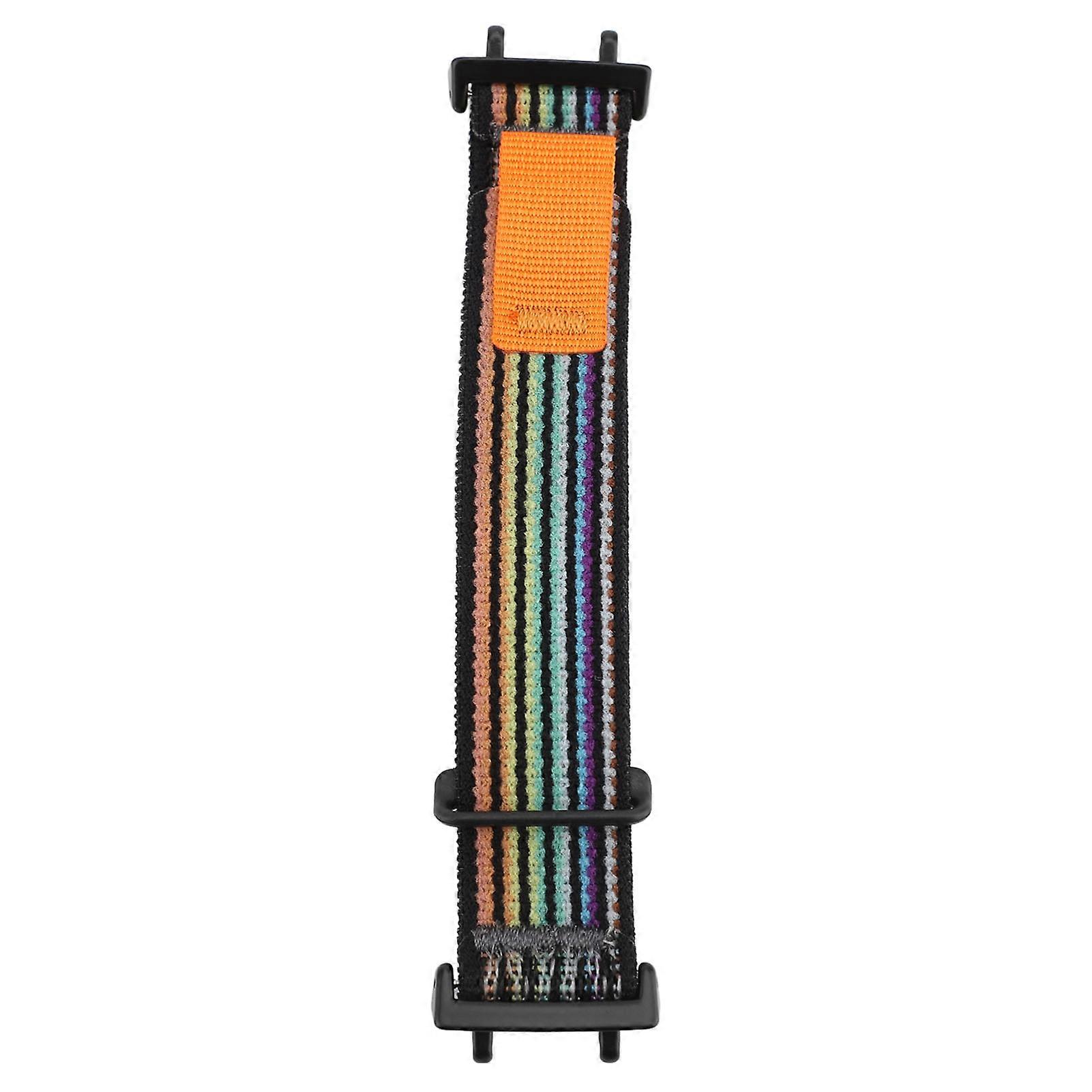 Nylon Band for T Rex 3 Hook and Loop Adjustable Sporty Style Replacement Smartwatch Wristband Loop Strap Black Colorful 