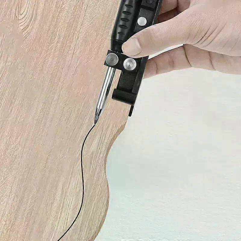 Contour Finder Multifunctional Marking Scribing Tool Circular Planner Woodworking Precise Measurement Gauging Tool DIY Pen