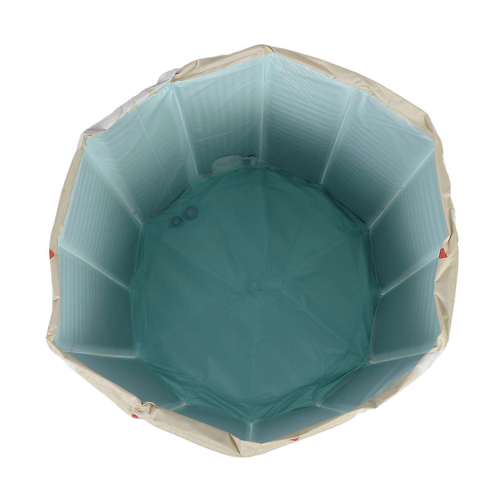 حوض حمام جليدي قابل للطي PVC نمط الأزهار الجليد الساخن العالمي المحمول نقع حوض الاستحمام البارد حوض الغطس للبالغين الرياضيين المنزليين 80x65 سم / 31.50x25.59in 