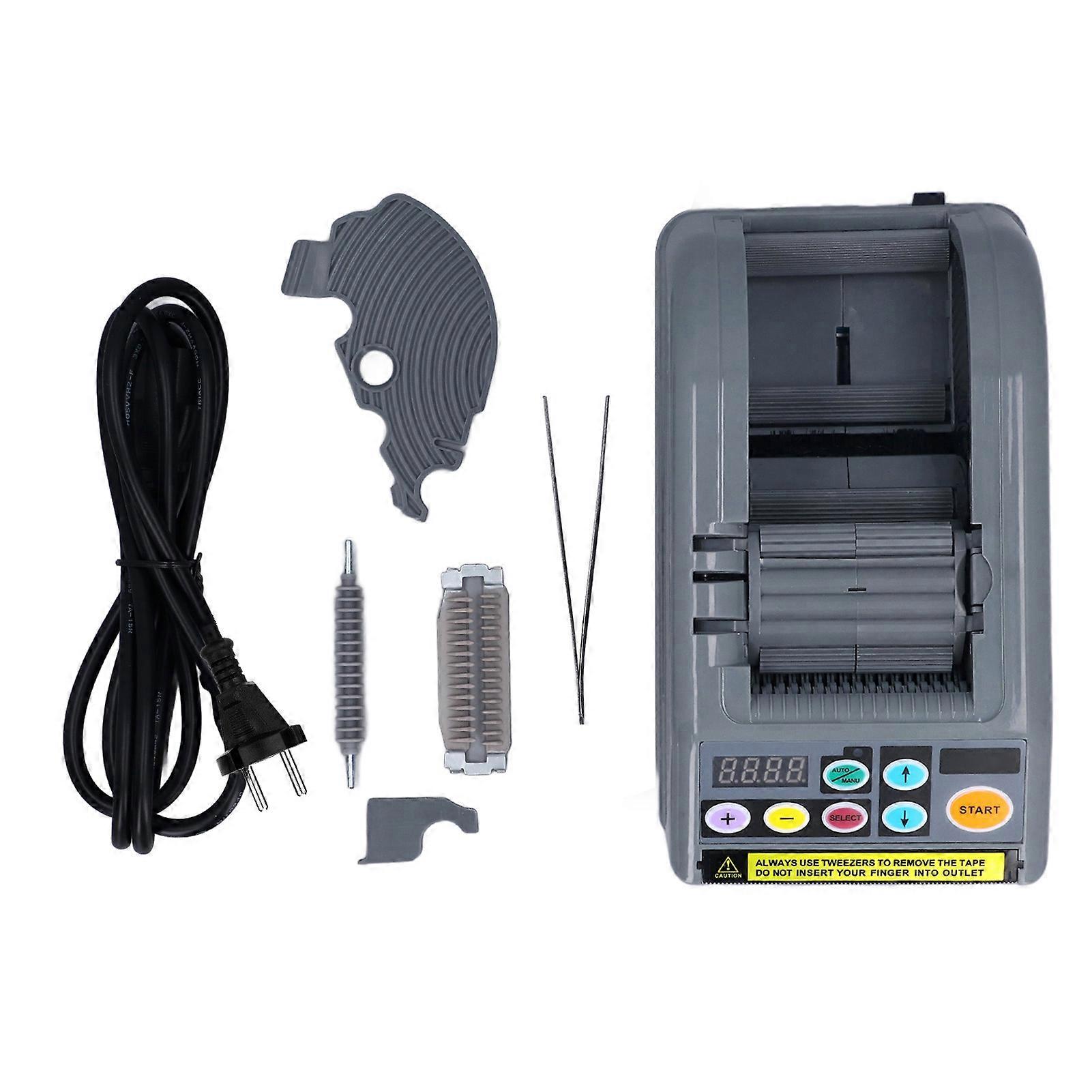 Automatic Tape Dispenser, Electric Tape Cutting Machine, Width 6-60mm, Length 999mm, for Gift Wrapping, Gray, EU Plug 220-240V