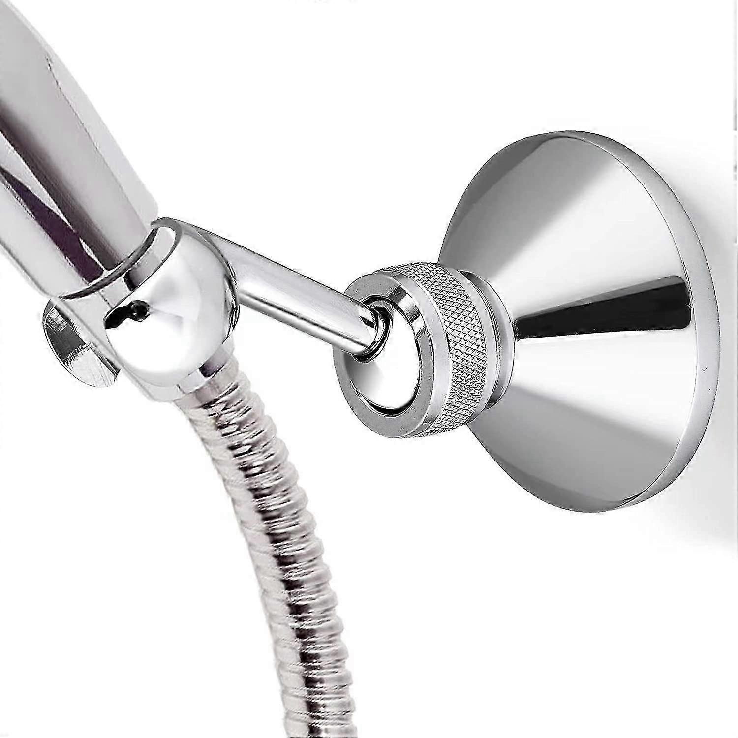 2024 Chrome Adjustable Shower Head Holder for Standard Hose