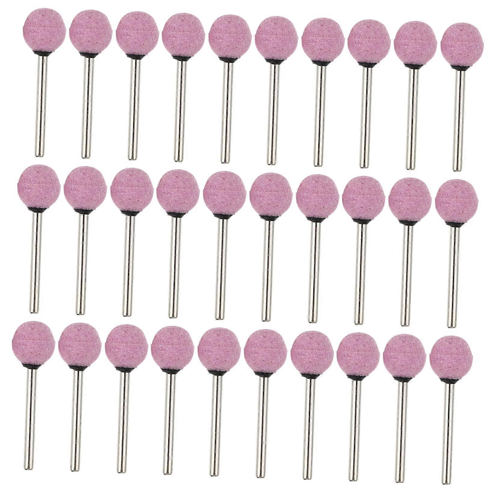 Spherical Grinding Disc Set Polishing Wheel Triangular Carbide Pink Chromium Corundum 100 Pc