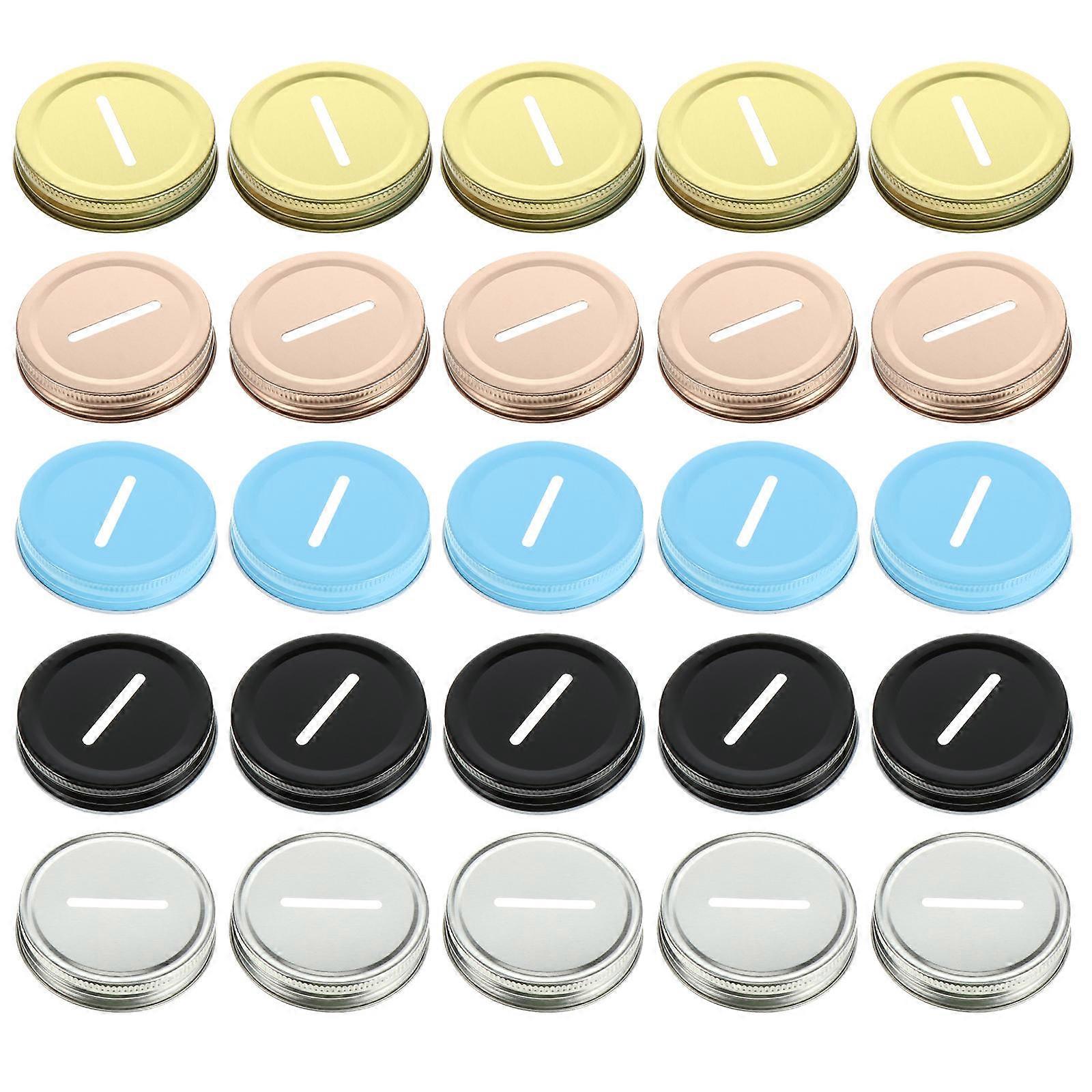 Bill Storage Jar Lids, Robust Tinplate Covers, Perfect Fit for 7.0CM Mason Jars