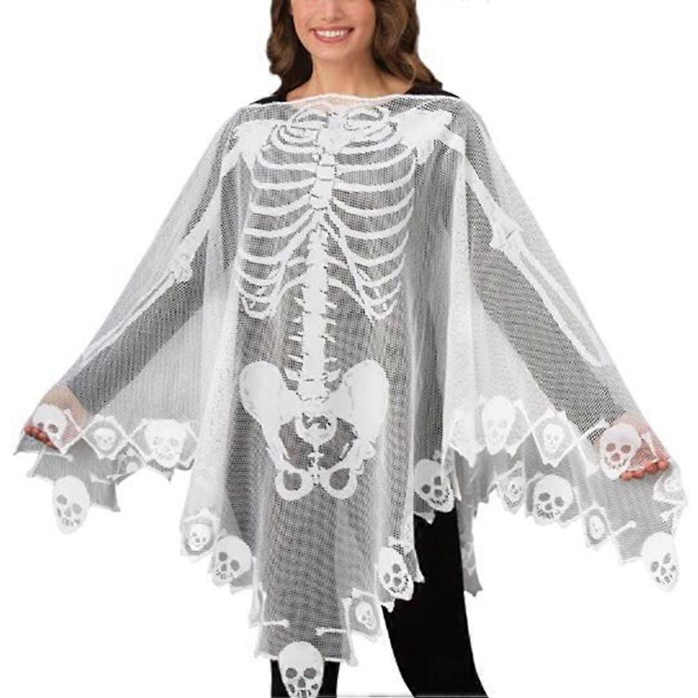 Halloween Table Decoration Tippet Skull Ornaments for Party and Gathering 145x145cm Large Size 1Pack