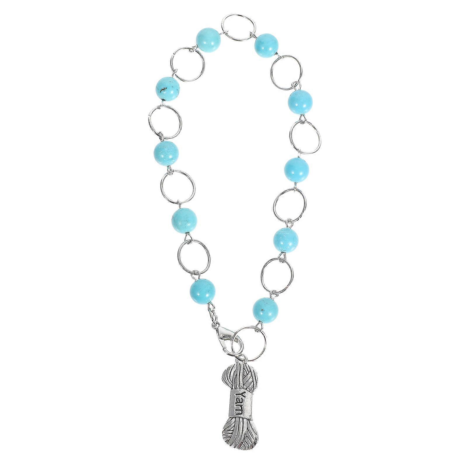 Stitch Markers with Knitting Row Counter   Stylish Yarn Ball Pendant with Durable Chain for Tracking   Ideal for Beginners and Experienced Knitters