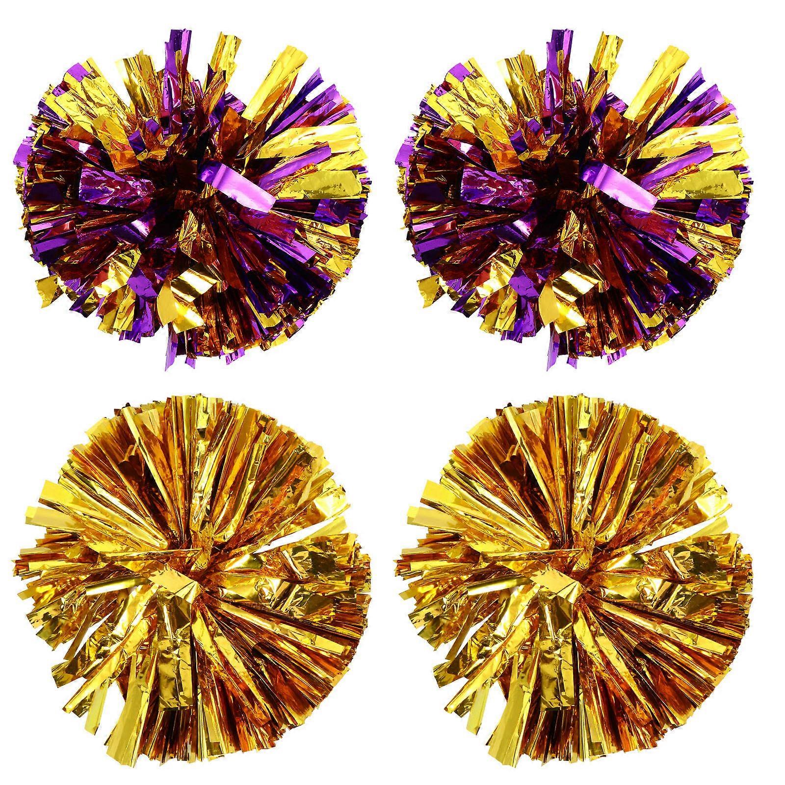 Cheering Supplies Cheering Pom Poms For Sports Events Assorted Color 32X21CM Handheld Design 4Pcs
