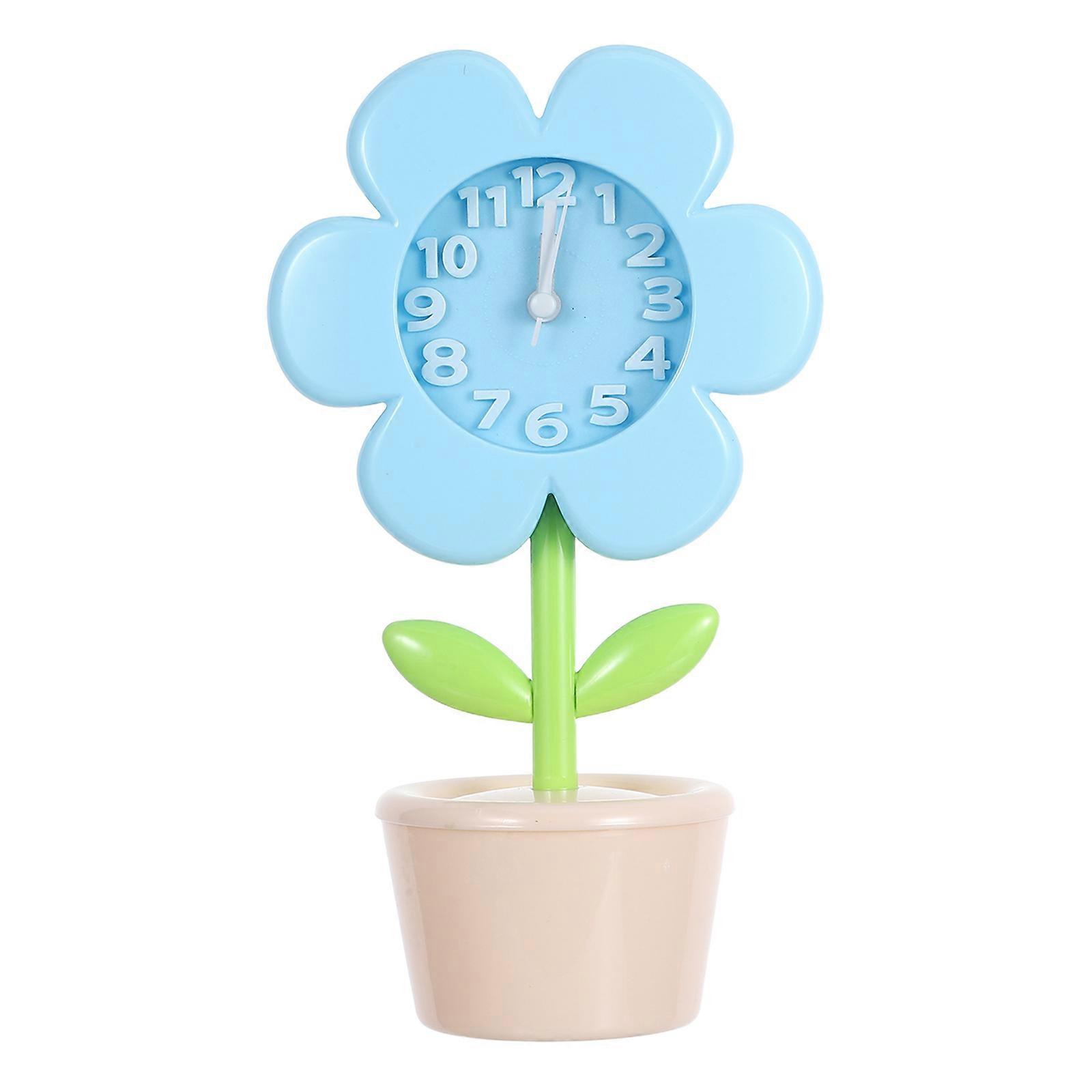 Creative Flower Alarm Clock with Silent Movement for Portable Room Use