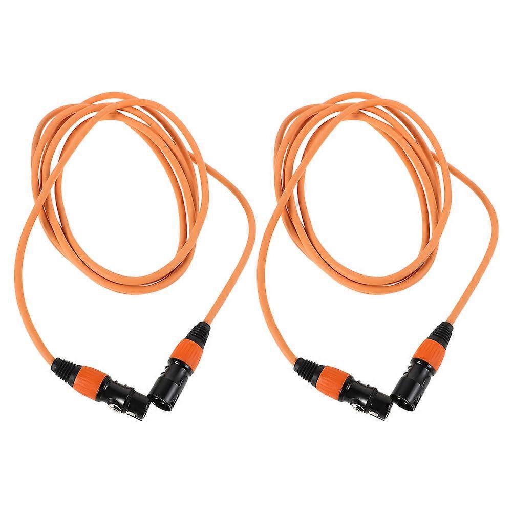 Xlr Microphone Cable Sleek and Compact Audio Transmission Orange 300.00X2.00X2.00CM Stable Sound Transmission 2Pack