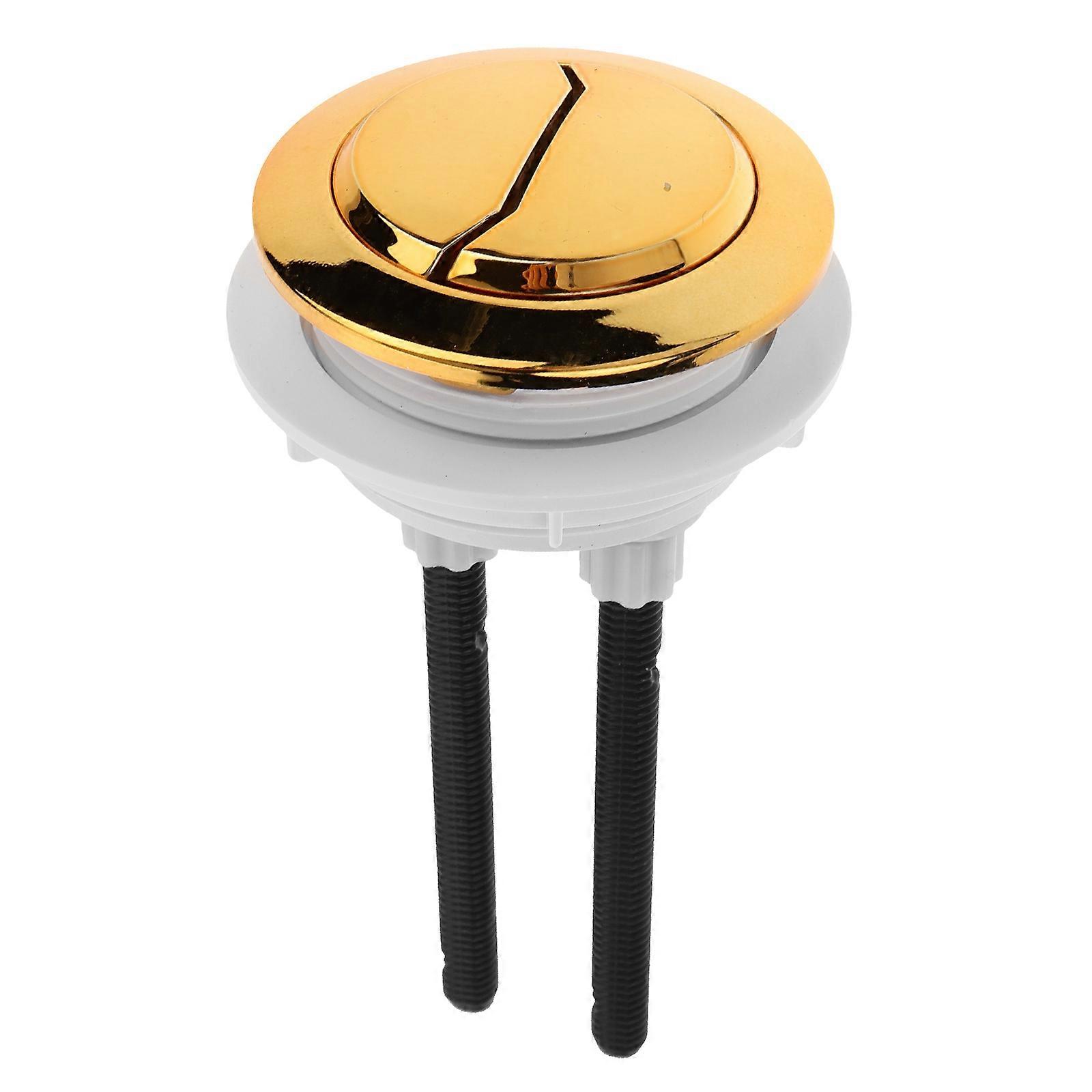 Toilet Water Tank Part Dual Flush Button Restroom Bathroom Semi-Drainage Metal Material 48x57mm 1Pack