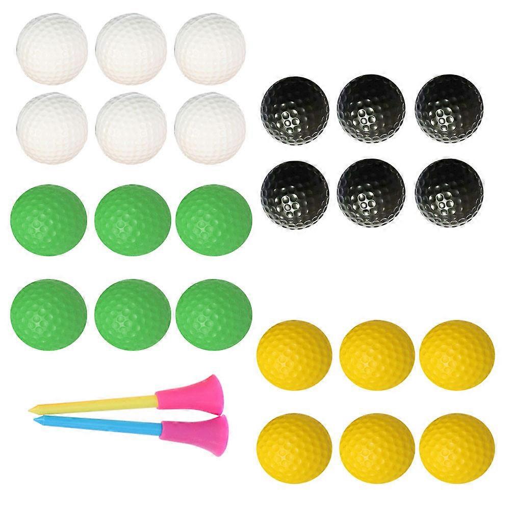 Practice Golf Balls For Backyard Training Ball Elastic Yellow 26Pcs