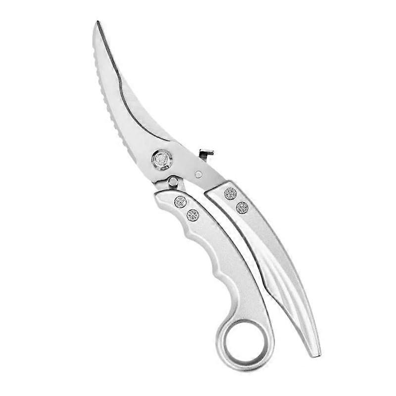 Robust Chicken Bone Kitchen Shears, Heavy-Duty Multi-Purpose Poultry Scissors, Stainless Steel, Ergonomic Handle