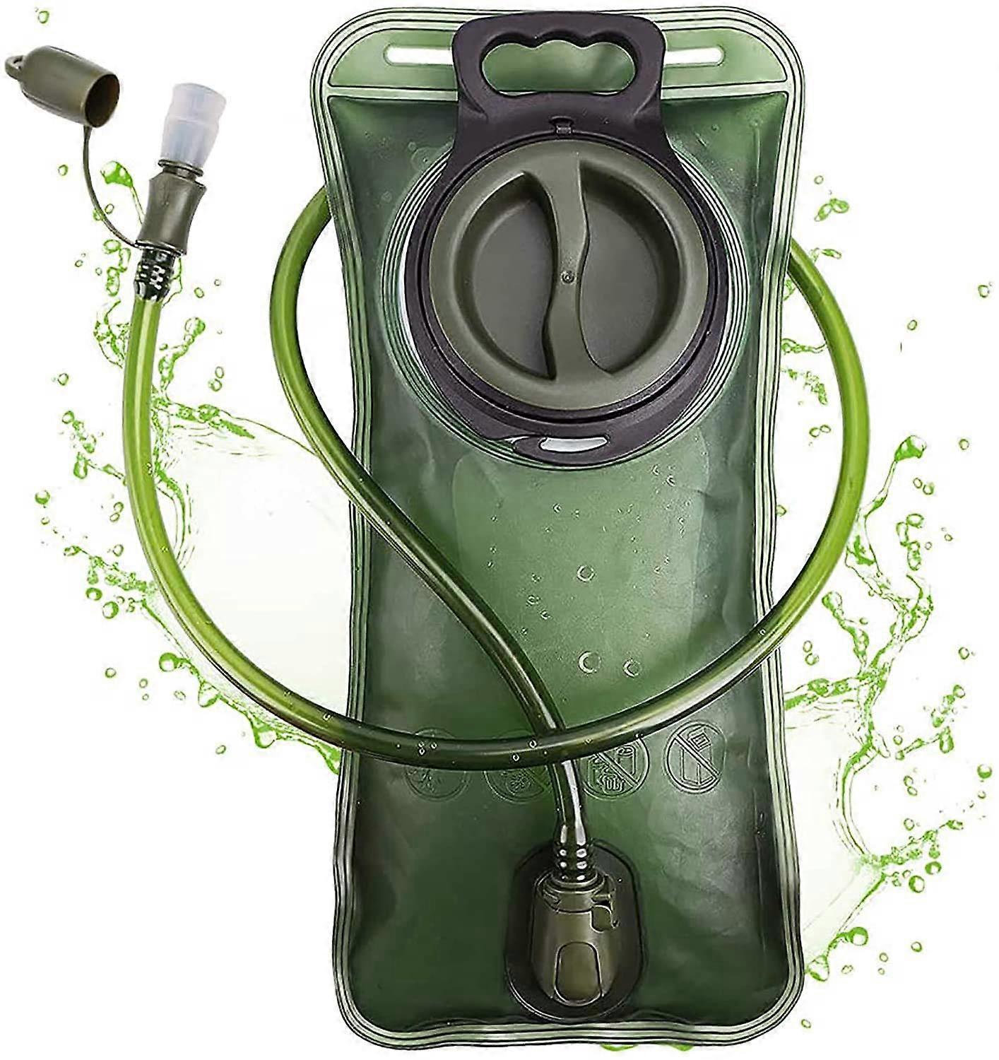 Premium Hydration Bladder, BPAFree, LeakProof, 2L, Green
