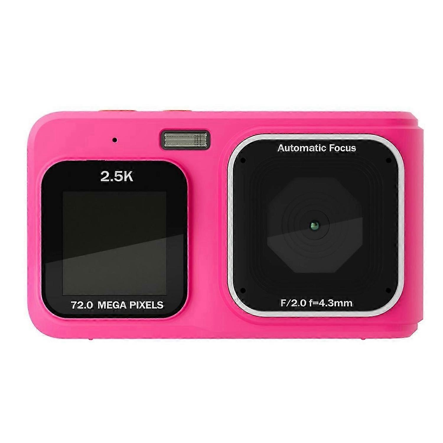 Kids Mini Digital Camera 2.5K HD 72MP Dual Screen High-Definition Pixel Camera 16X Zoom Monocular Ca