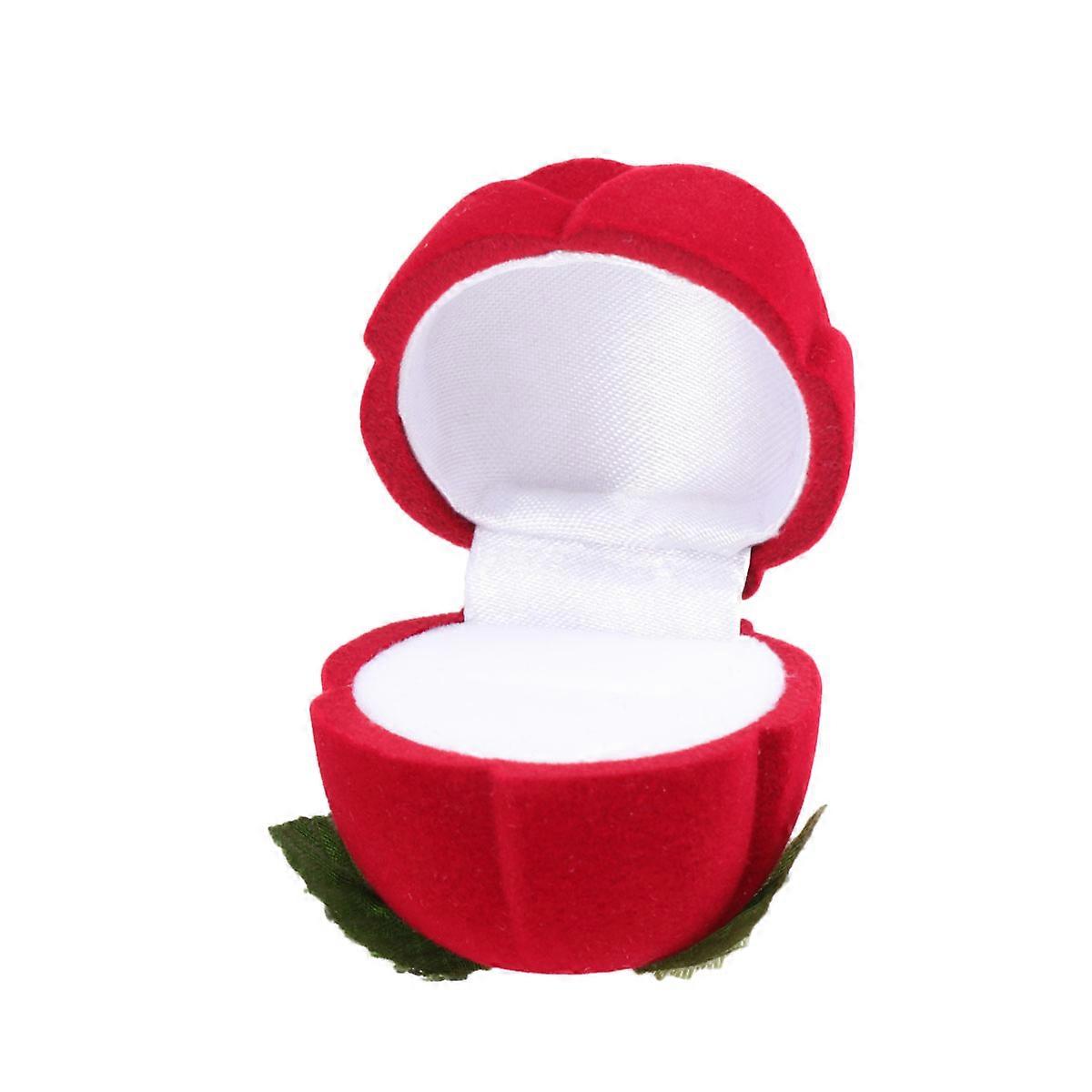 Ring Case for Jewelry 1Pcs Red with Removable Dividers for Storage