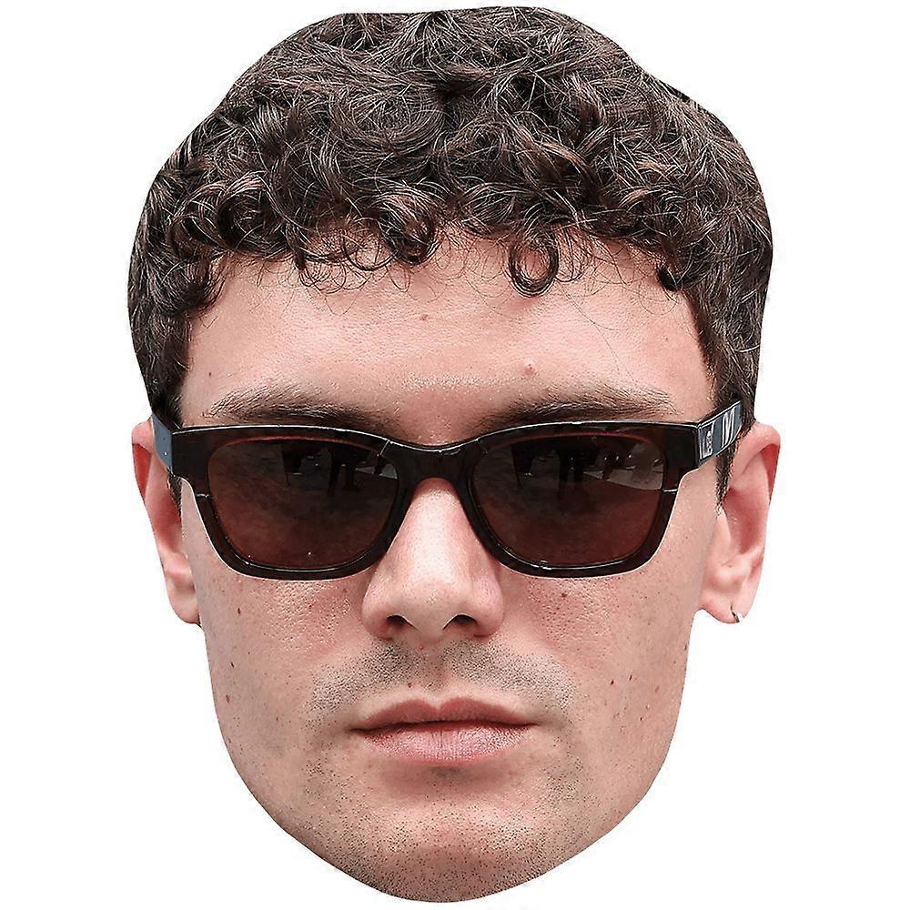 Taylor Reed (Glasses) Celebrity Mask, Flat Card Face