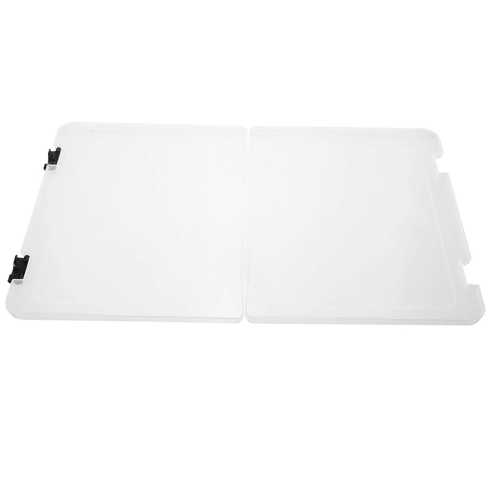 Document Storage Holder Home Organization Snap-Tight Buckle Transparent 30.5x23cm Money Storage