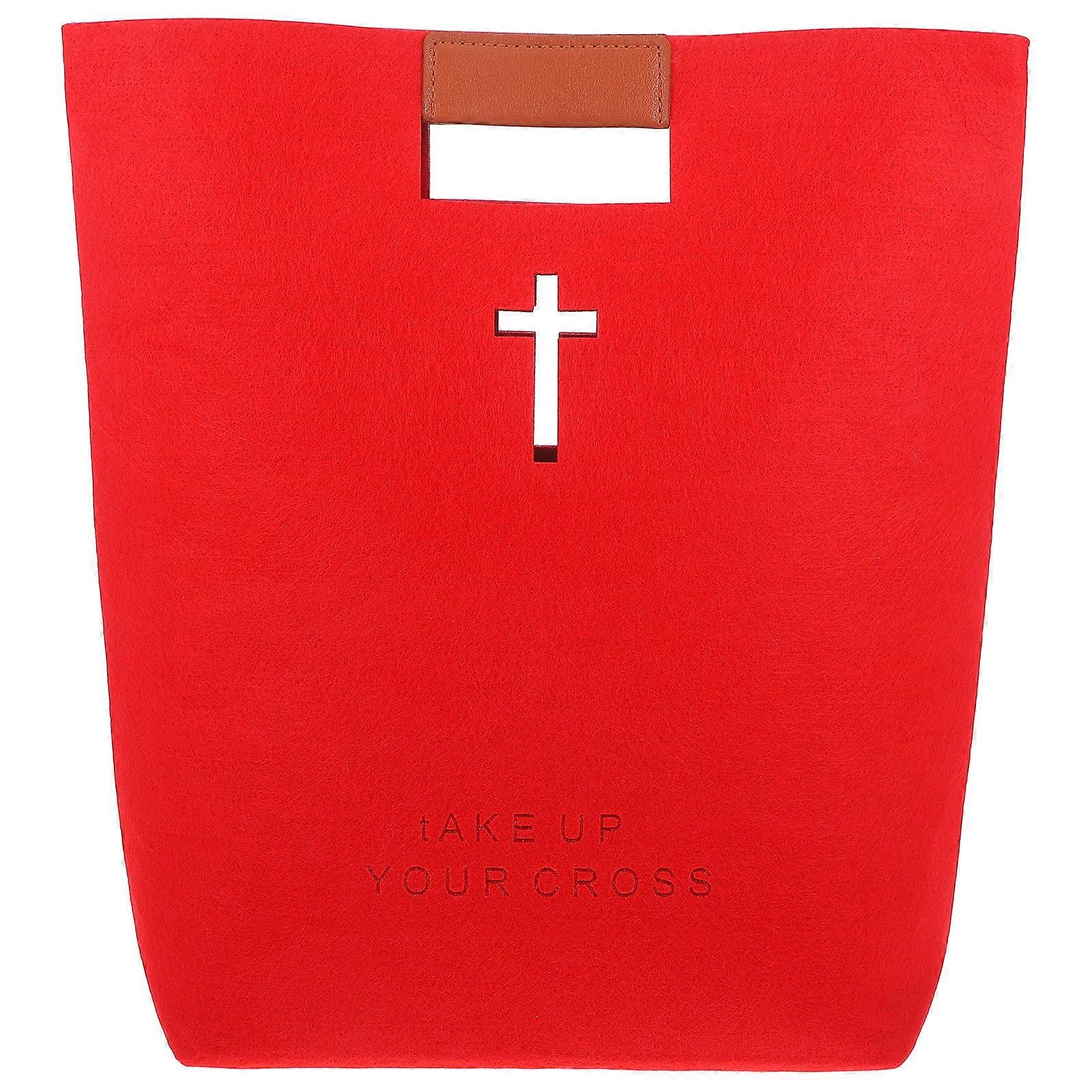Bible Tote Bag Fashionable Design Felt Handbag Reusable Cleanable Men Women 1Set