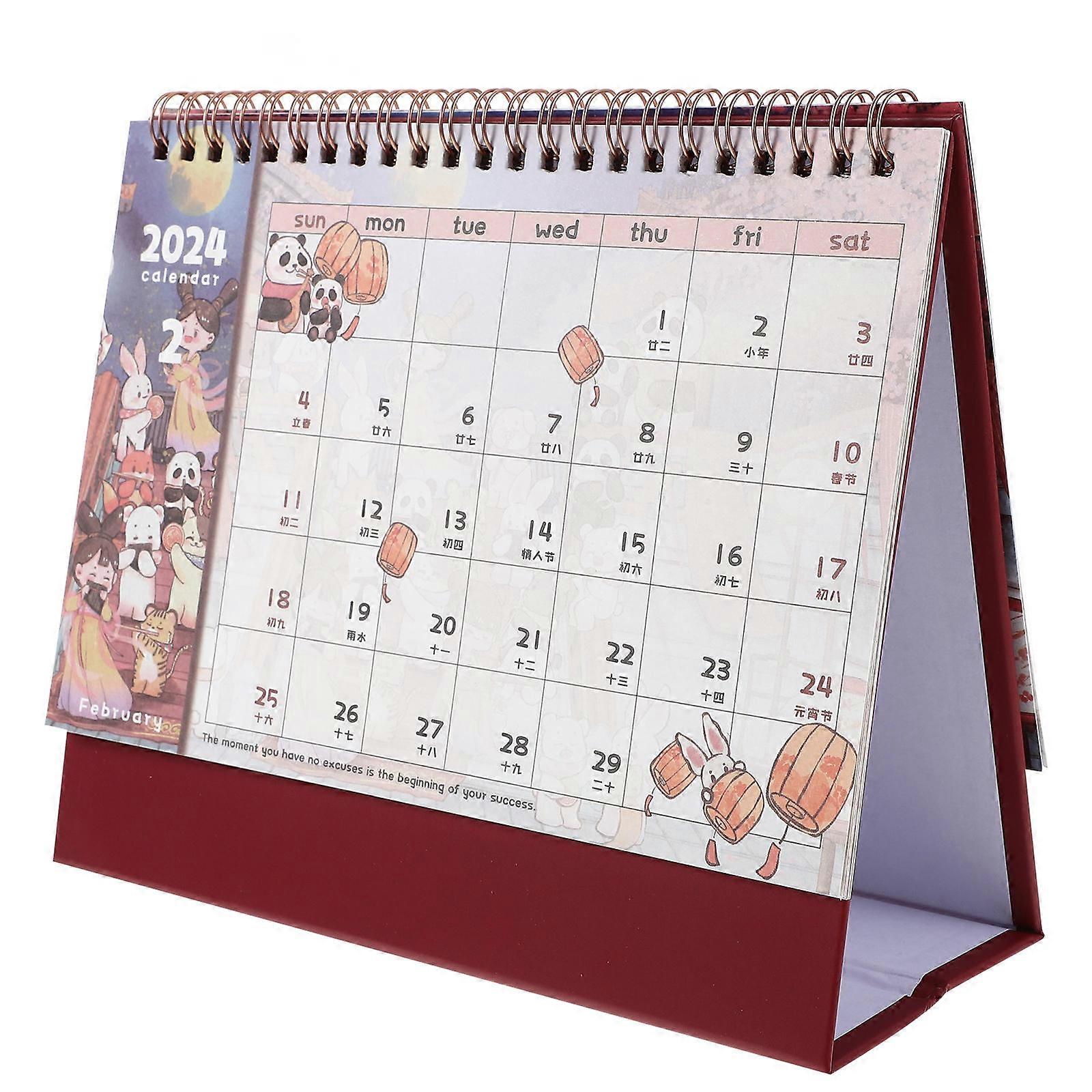 Folding Calendar Desk Decor Desktop Calendar Decorative Calendar Antique Calendar