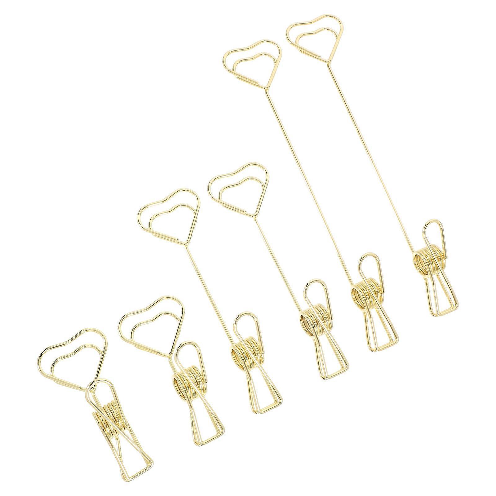 Table Card Holders Memo Note Message Cards Display Stand Organizing Workspace 6Pcs Wire Steel Modern Style