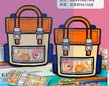 10pcs Cartoon Backpack Goodie Bag: Clear Candy Bag With Handle For Children Birthday Small Plastic Zip Lock Seal Tote Clear Reusable Resealable Packag