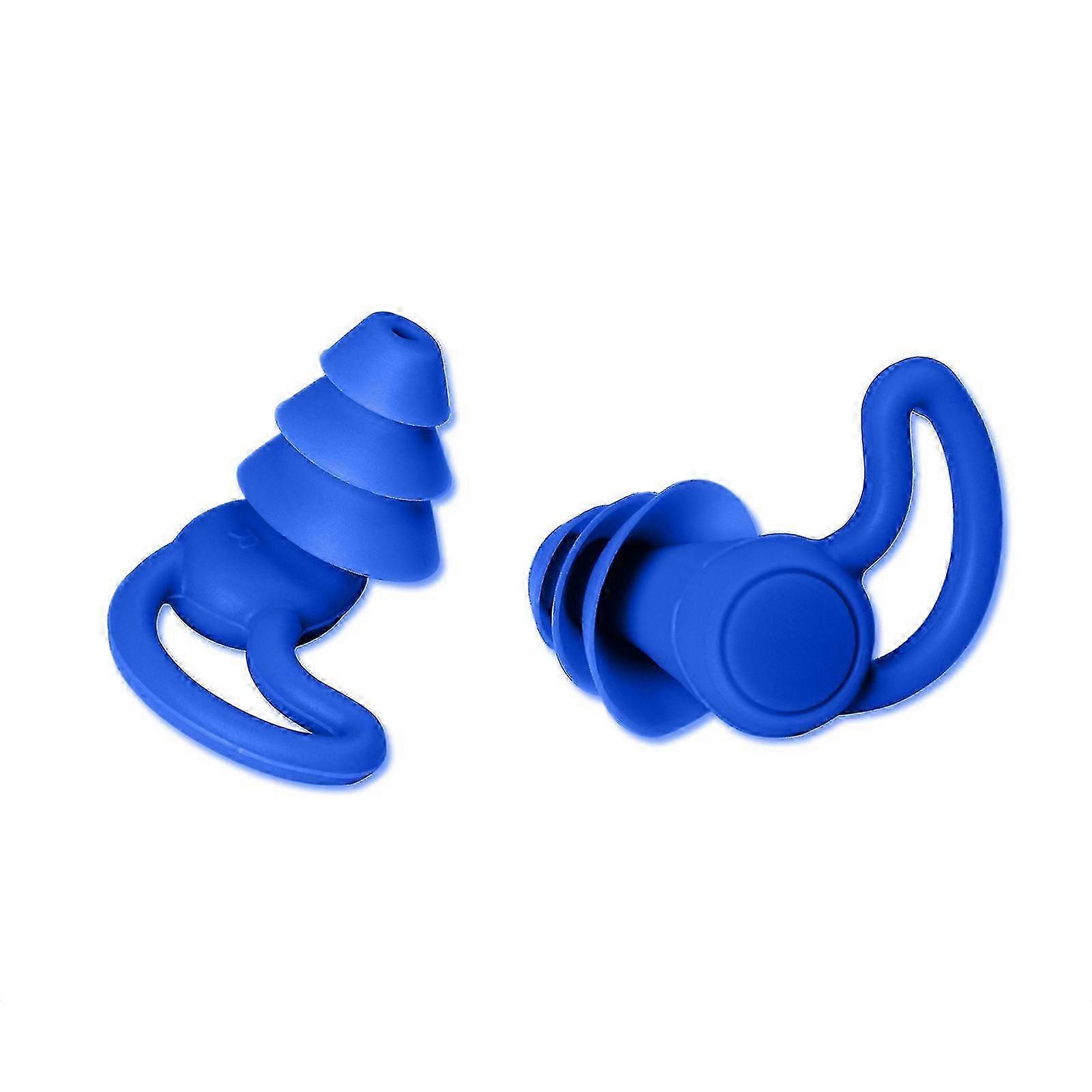 1 Pair Noise Reduction Earplugs with Anti-slip Design for Portable Waterproof Hearing Protection, Reusable for Swimming and Sleeping