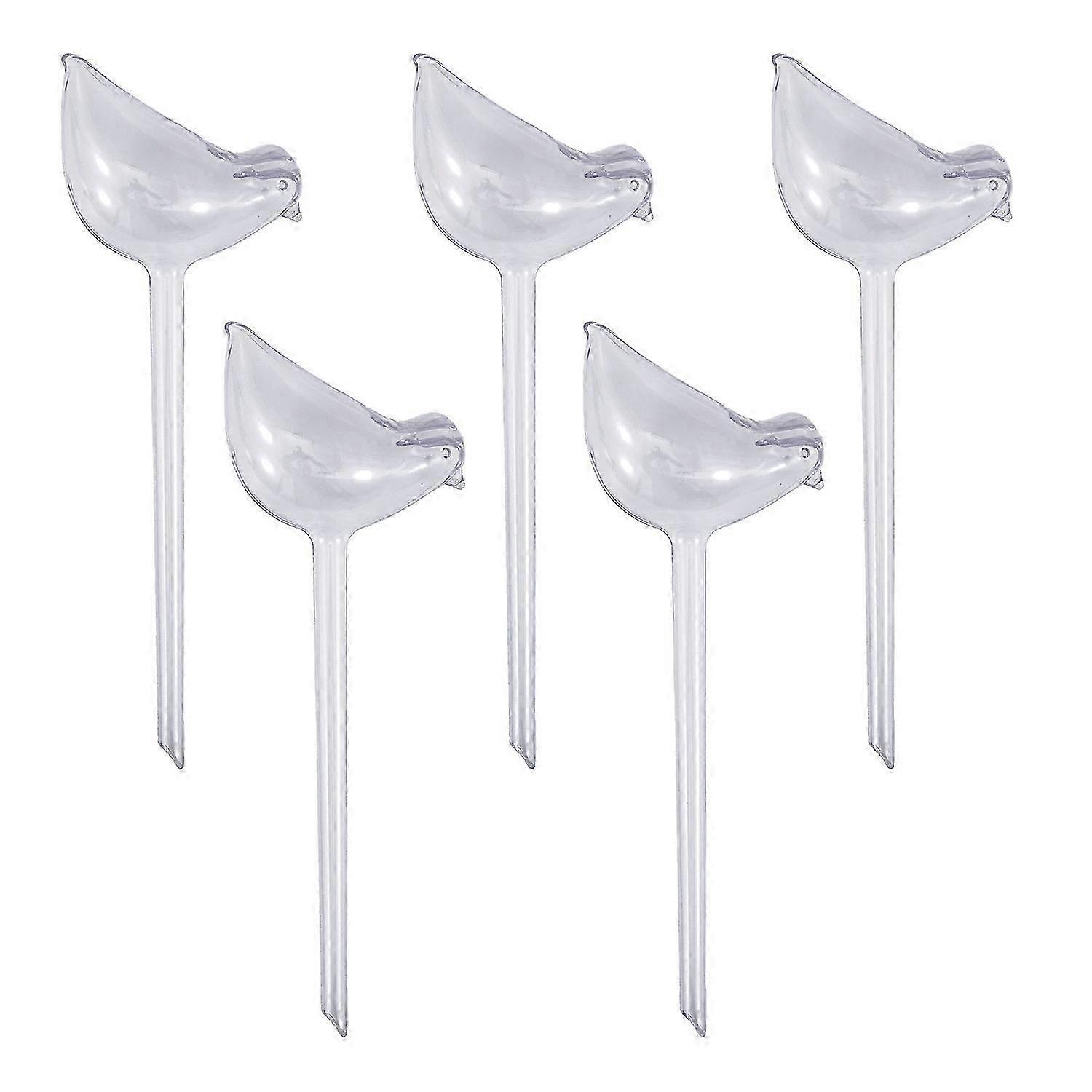5Pcs 90ml Bird Shape Plant Waterer Automatic Watering Device PVC Drip Irrigation System, Size L