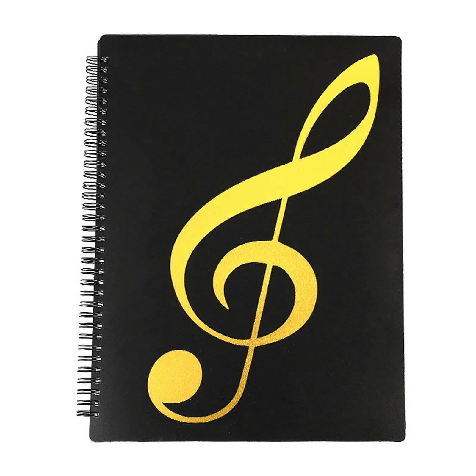 Binder Spiral-Bound Letter-Size File Folder With 20 Sleeves Writable Pages Black For Teachers And Students