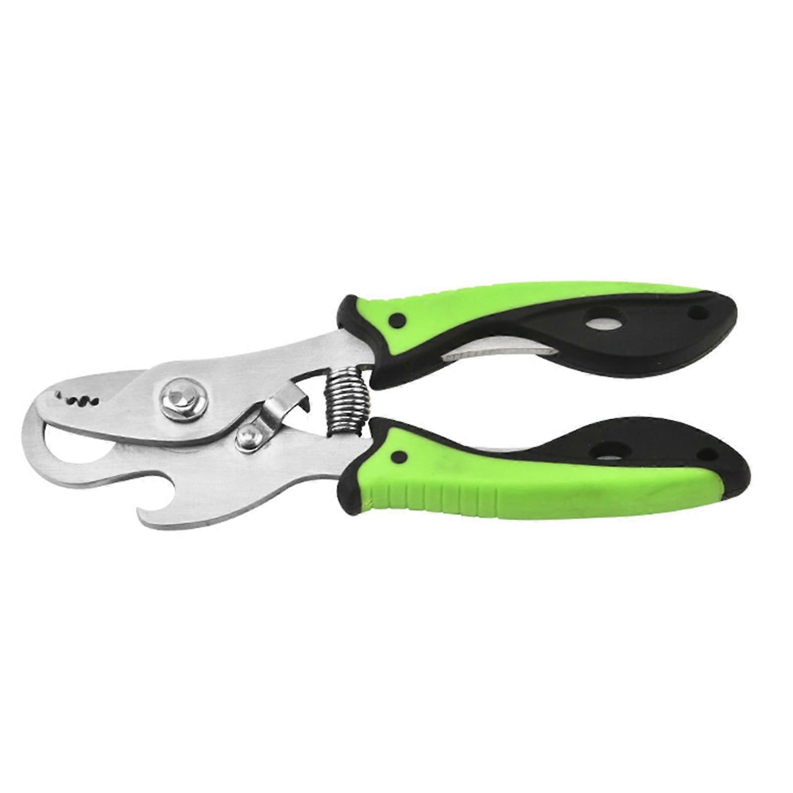Snail Tail Escargot Scissors Stainless Steel Snail Tool with Rubber Grip for Precise Snail Processing Green