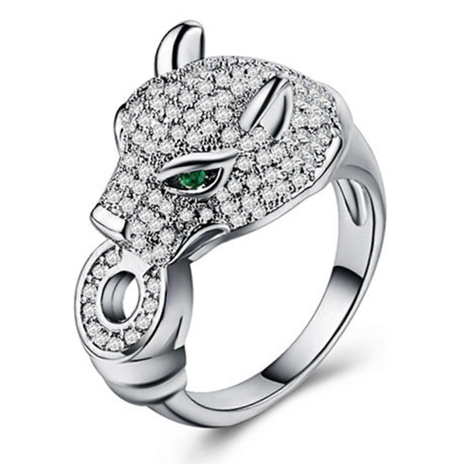 Women's Ring Bijouterie Style Leopard Full Zircon Cool Party Gift B964