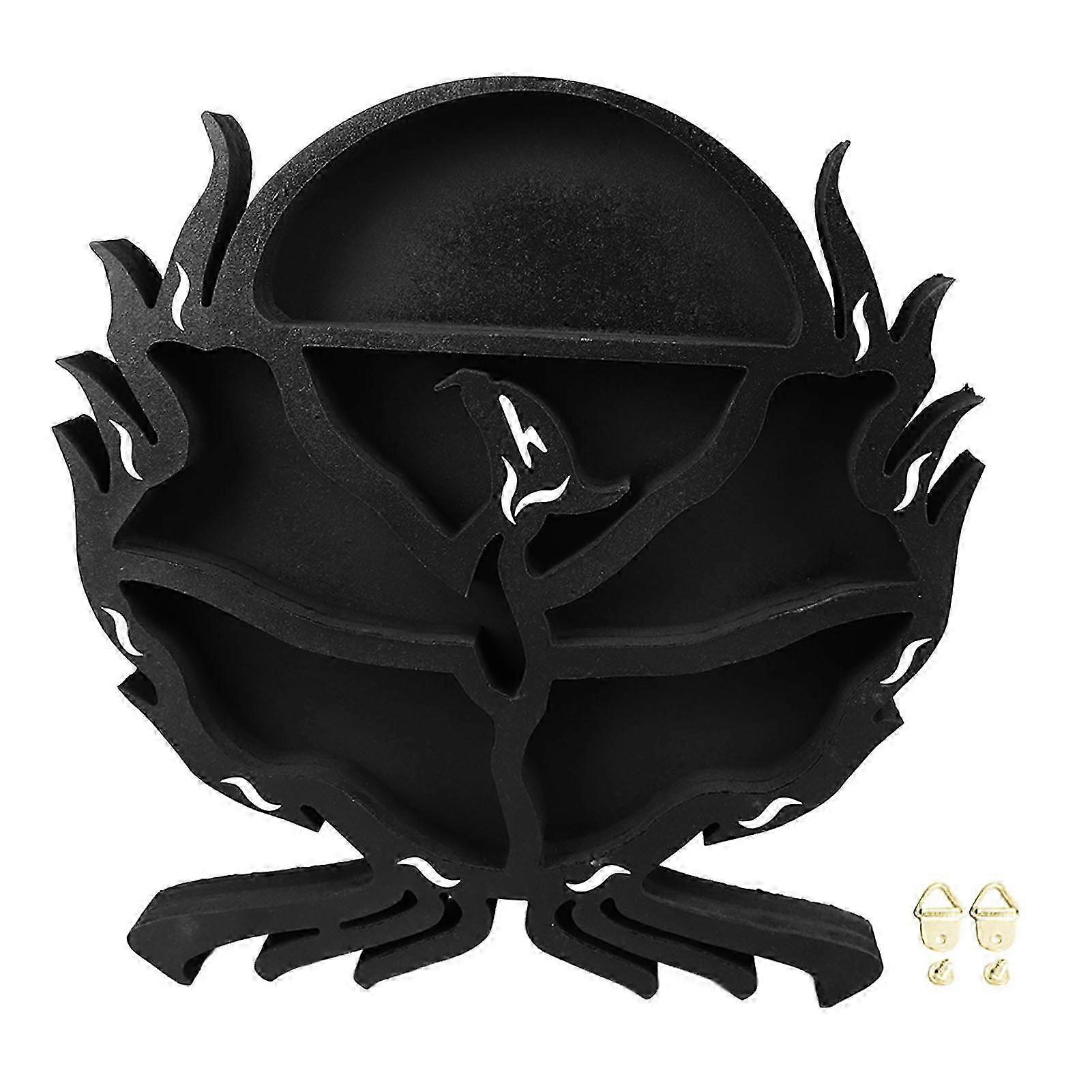 Decorative Wall Rock Display Shelf for Stones, Oils, and Plants Storage