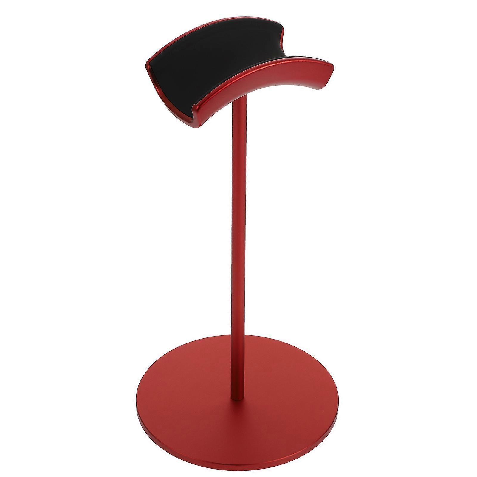 Red Headset Stand with Aluminum Alloy Base for Desktop Organization Small Size Lightweight Portable
