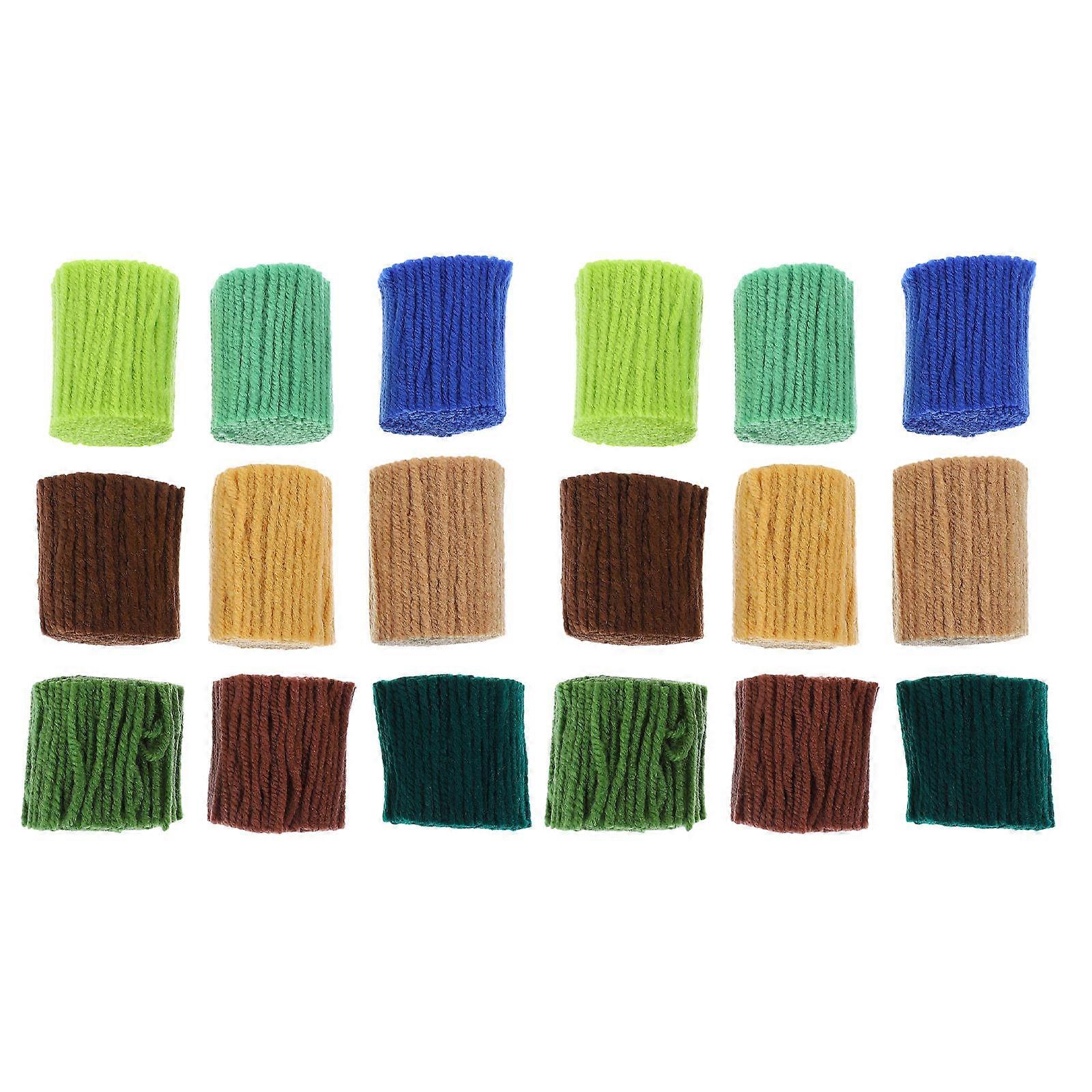 Yarn For Latch Hook Pre Cut Yarns Latch Hook Yarn Assorted Color For Child Development Activities 18Pcs