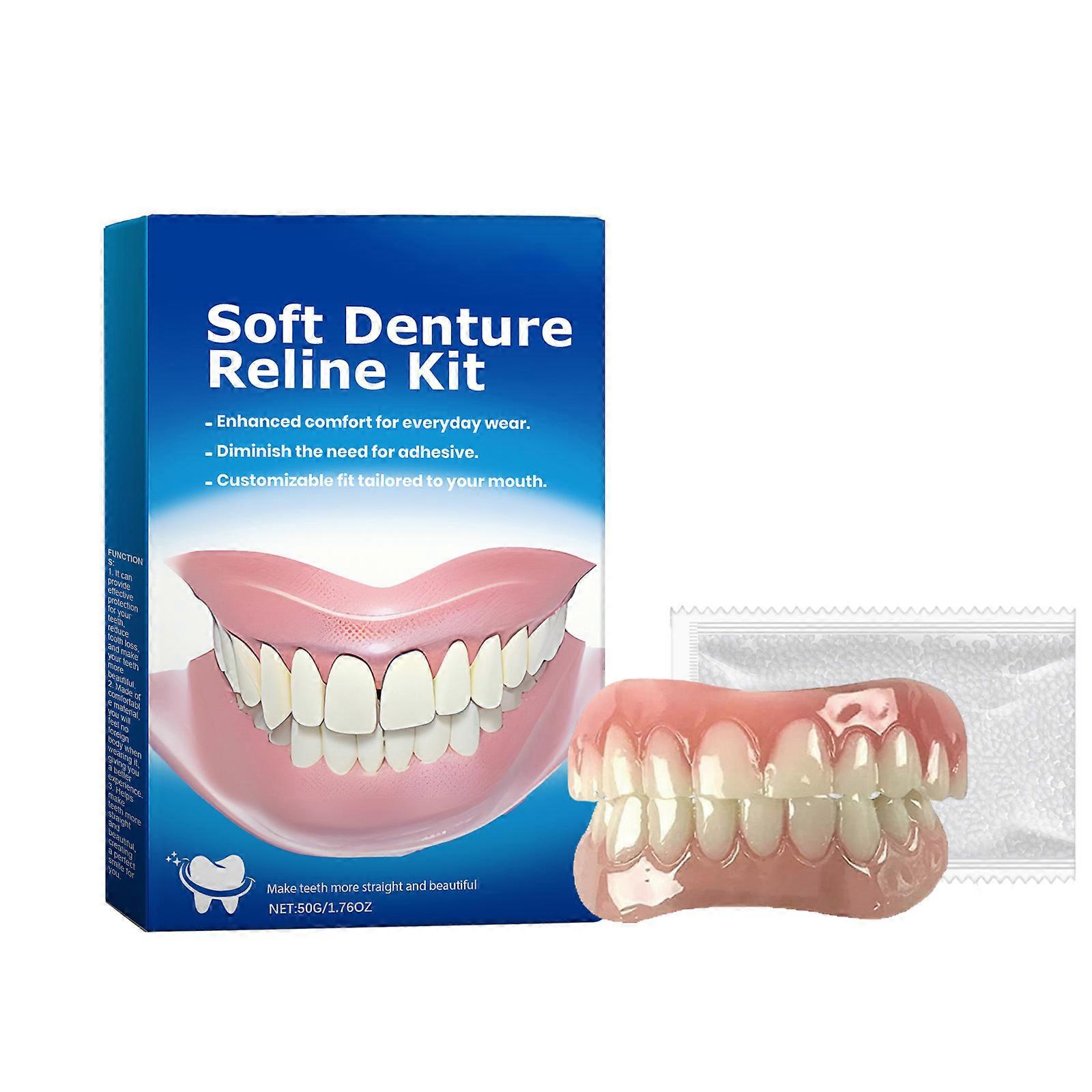 Soft Denture Reline Kit for Comfortable, Easy Smile Enhancement & Dental Modification