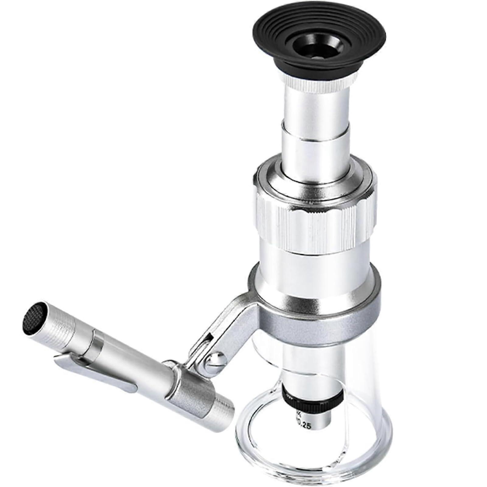 20x/40x/60x/100x Scale Desktop Microscope, Portable Digital Magnifier With Scale And Lamp, Accurate Measurement
