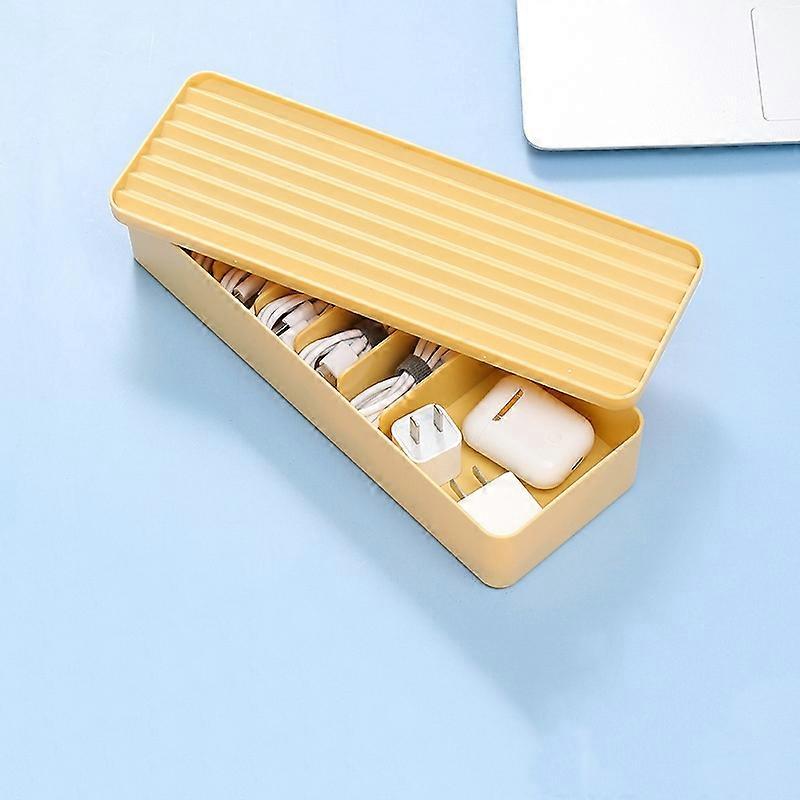 Desktop Data Cable Storage Box Dust-proof Line Box Single-layer