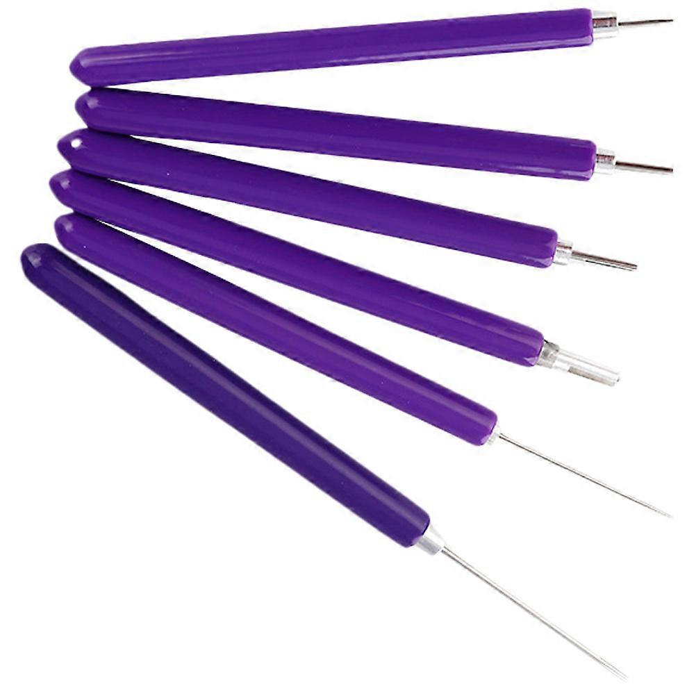 Quilling Kits Bookbinding Decoration Purple 13x0.7cm Stainless Steel Paper Quilling Tool Set 6 Pcs