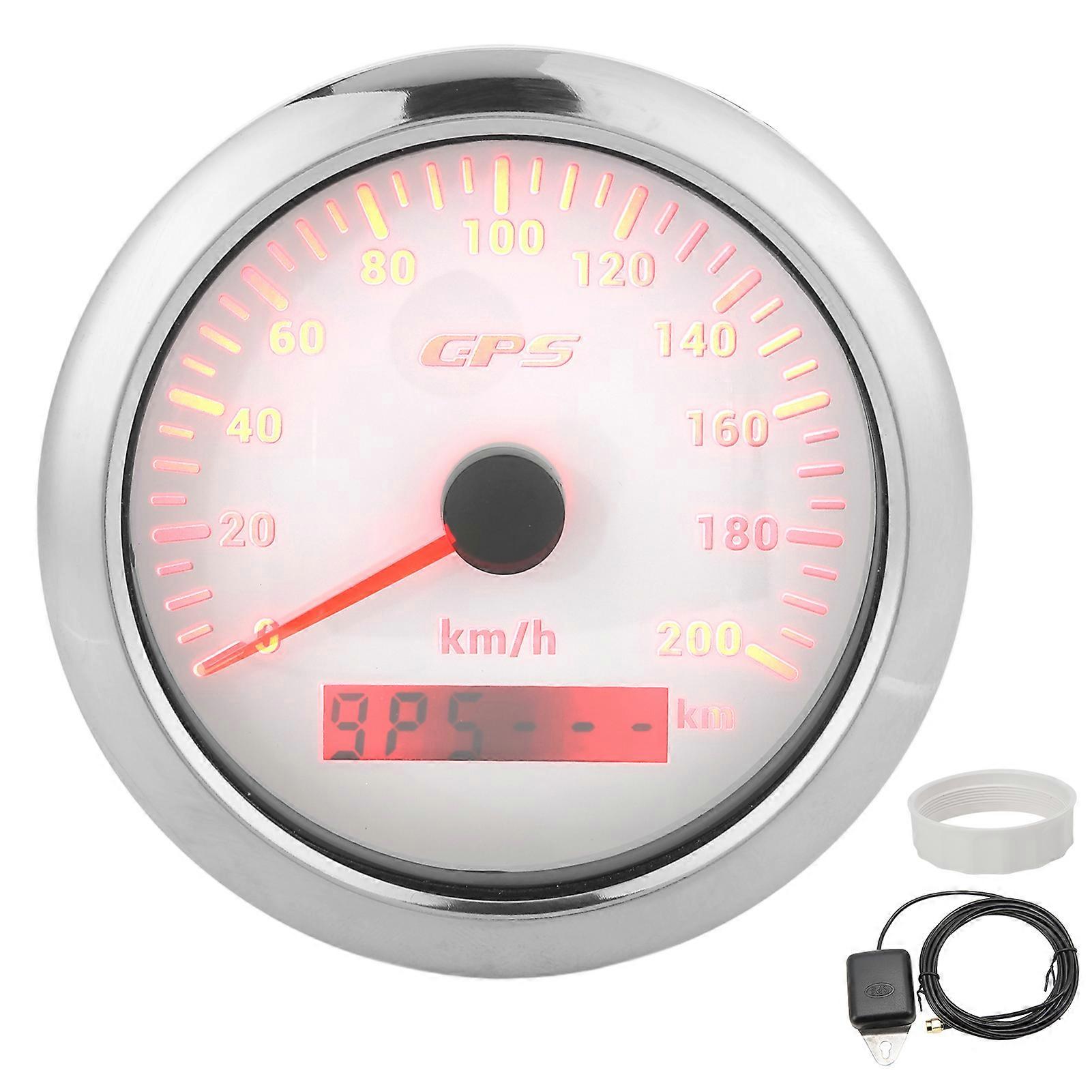 3.3in GPS Speedometer 0‑200KM/H Speed Gauge with Backlight IP67 Waterproof for Car Marine Boat Yacht