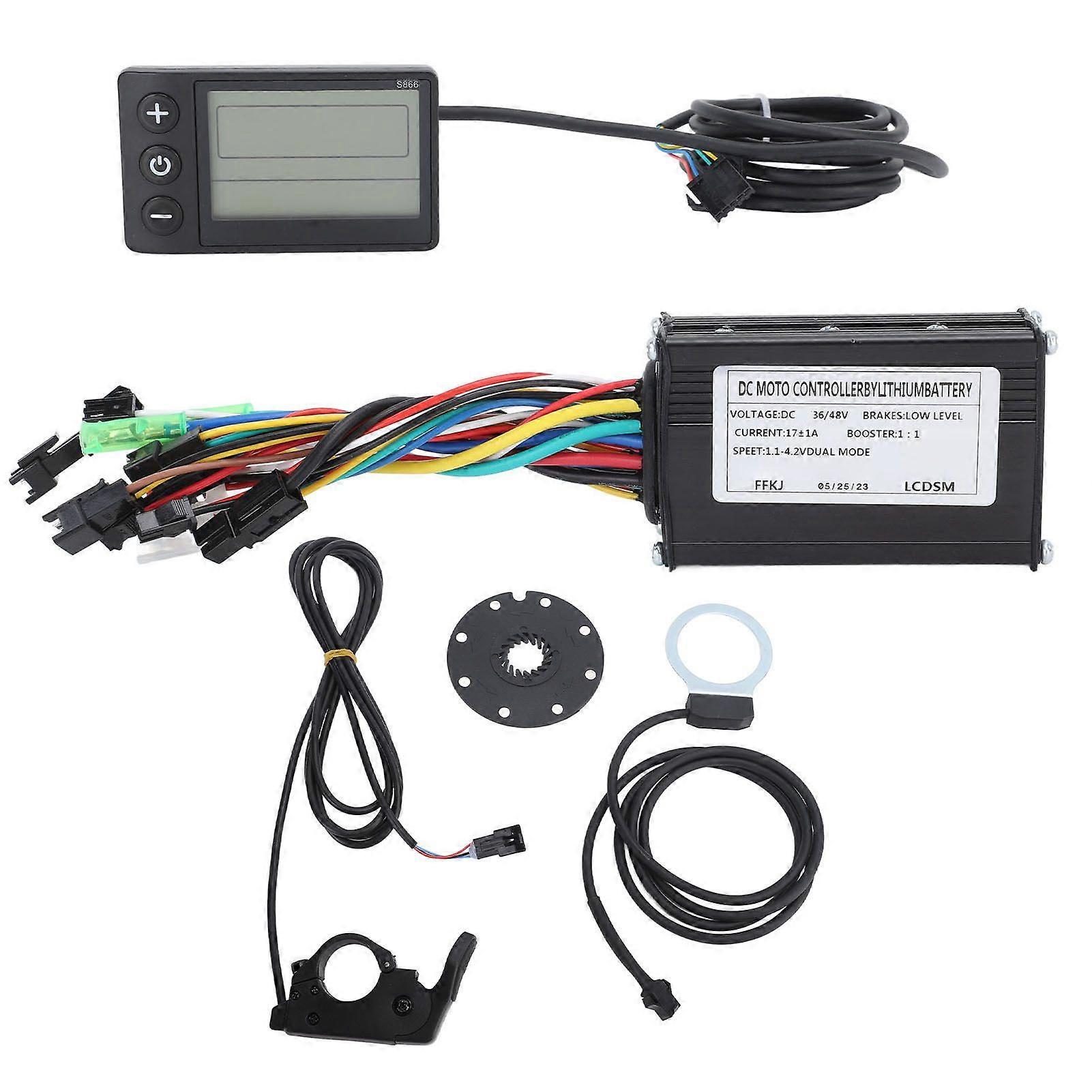 Fahrrad Lithium Batterie Umbausatz 17A 3 Modus Controller S866 LCD Display FT 8C Magnetic Point 109R Drosselklappe Fahrrad Lithium Batterie Modifiziertes SetYMQX