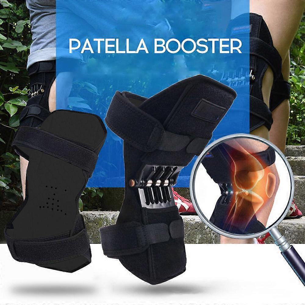 Joint Support Pads Patella Knee Strap Tibial Booster Powerful Rebound Spring Force for Gym Running Walking Mountain Climbing