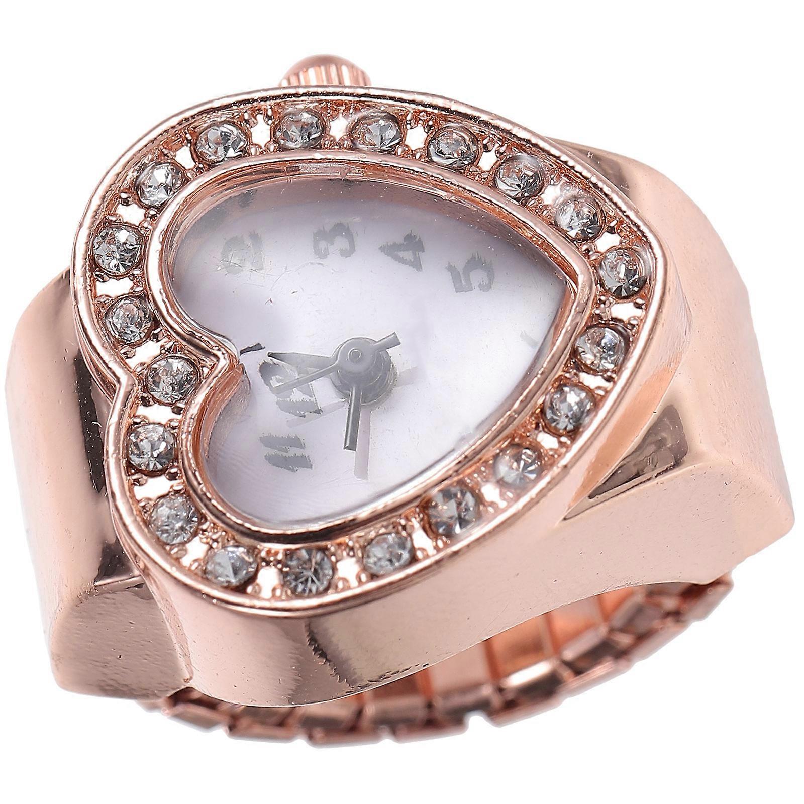 Ring Watch Women Heart Shape Valentine's Day present 1Pack Time Telling