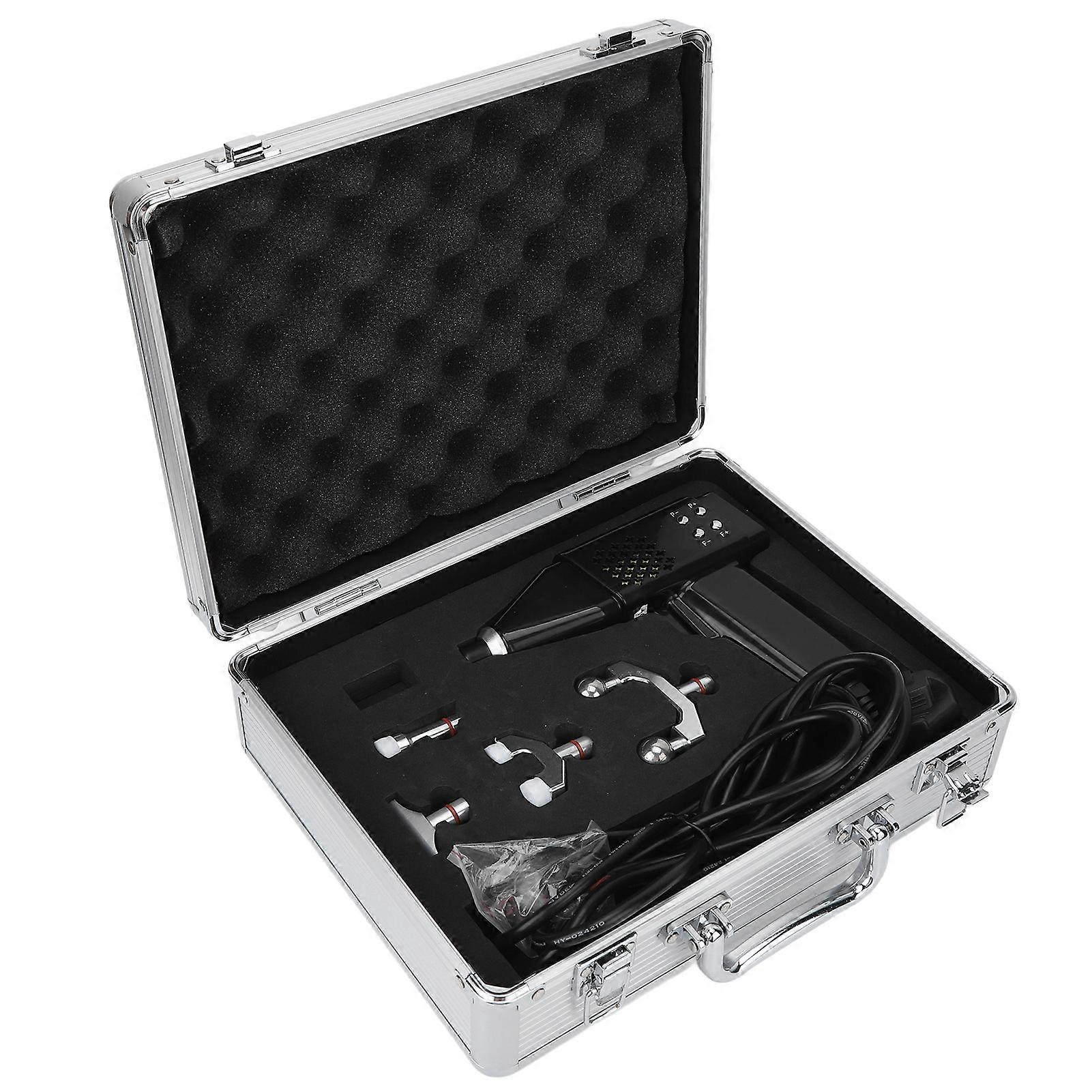 Electric Chiropractic Adjusting Tool 9 Gears 4 Heads Cooling Fan Spine Adjustment Corrector 100‑240V US Plug